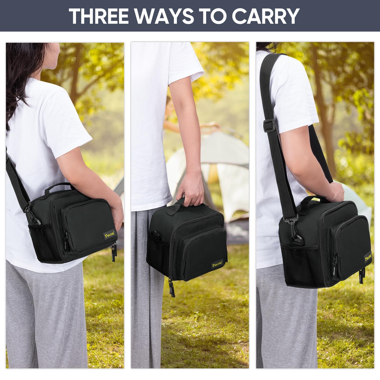 Insulated Lunch Bag with Adjustable Shoulder Strap