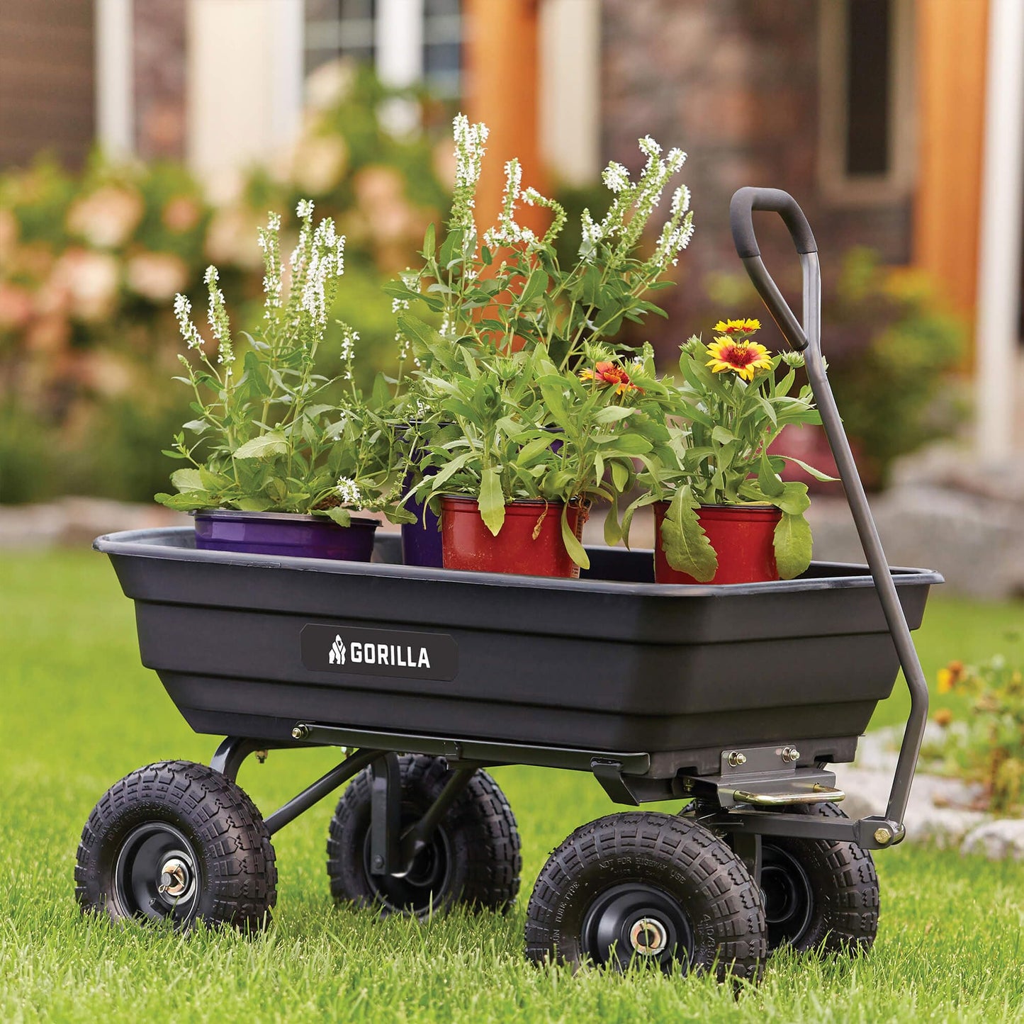 Gorilla Carts Heavy-Duty Utility Cart, 600 lb Capacity
