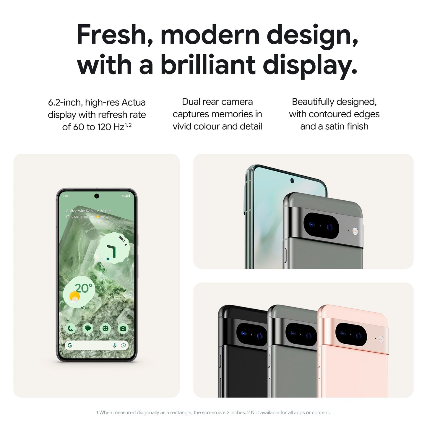 Google Pixel 8 - Unlocked Android Smartphone with Advanced Pixel Camera, 24-Hour Battery, and Powerful Security - Obsidian - 128 GB