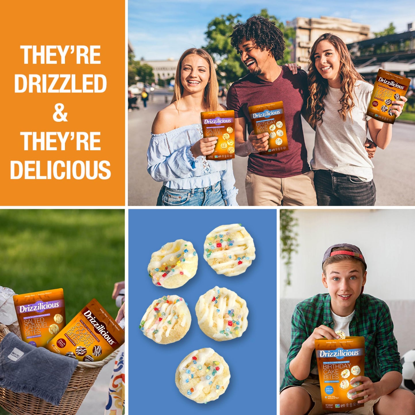Drizzilicious Mini Rice Cakes - Vegan, Gluten Free