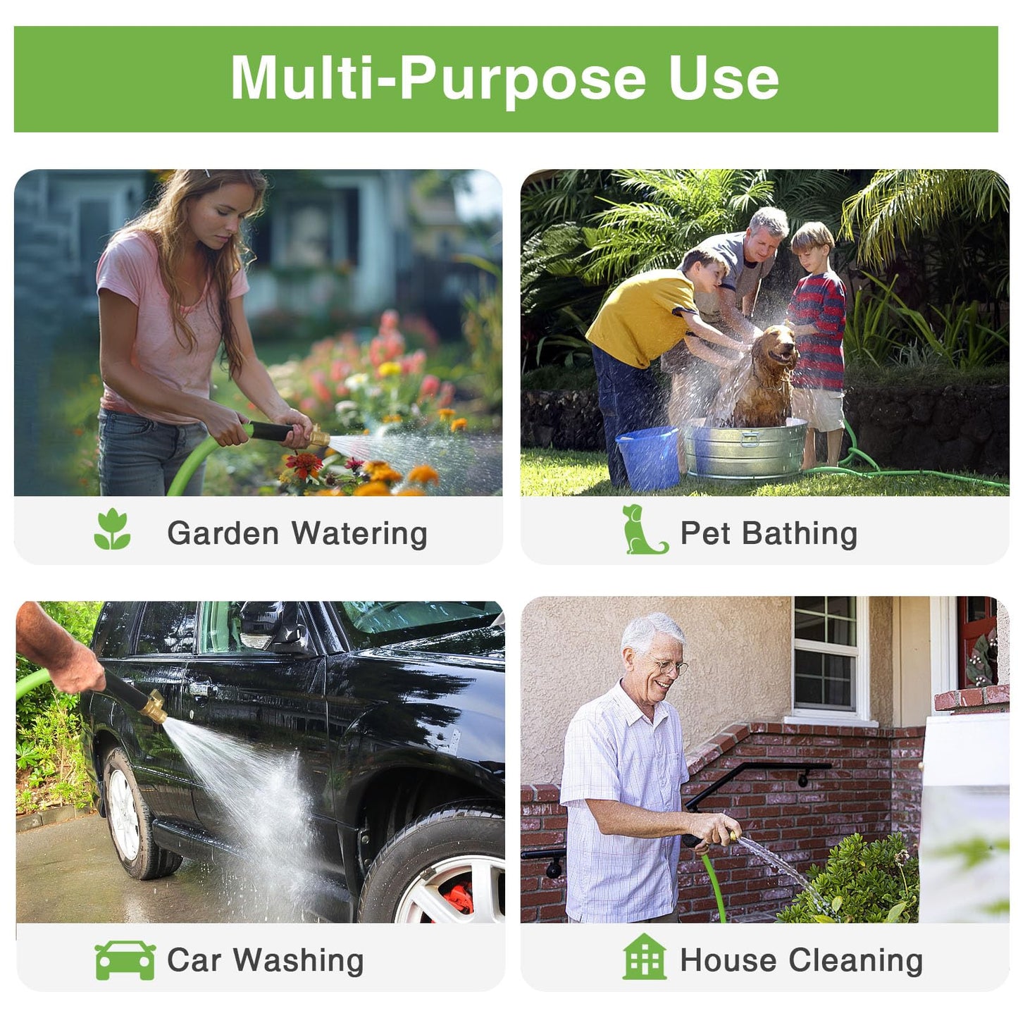 25ft Heavy Duty Leak Proof Garden Hose