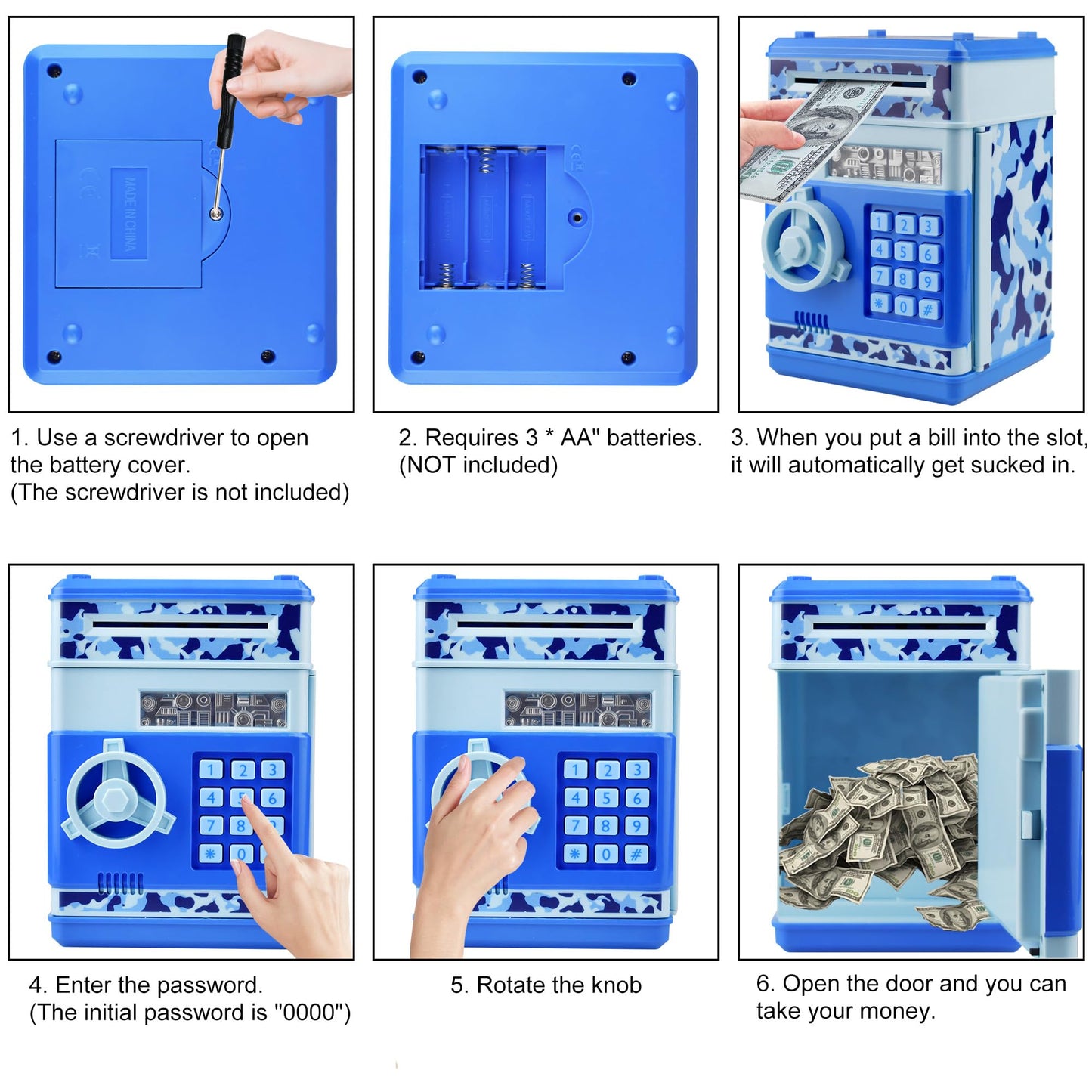HUSAN Electronic Piggy Bank with Password Code