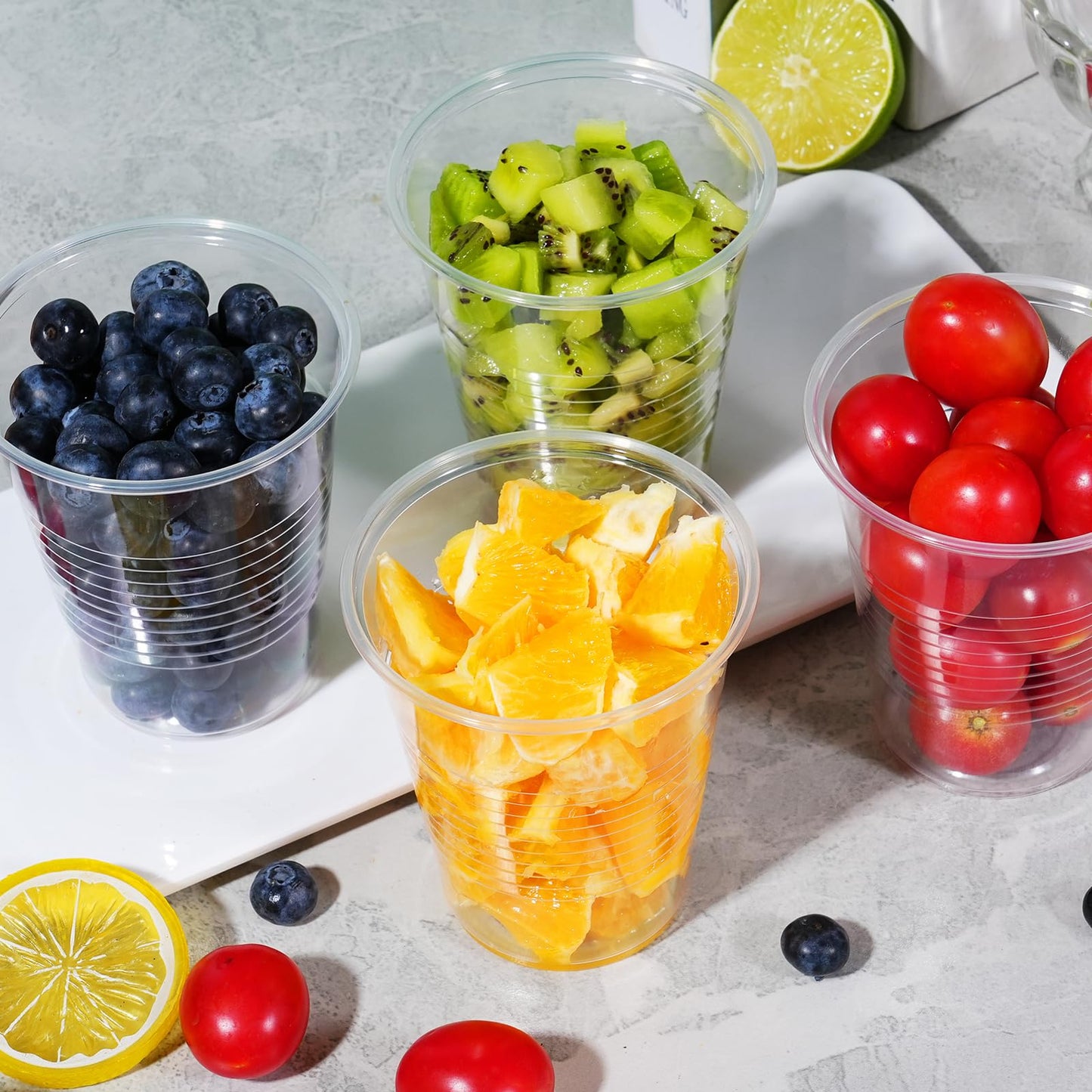 BYSNOW 300 Count Clear Plastic Cups for Beverages