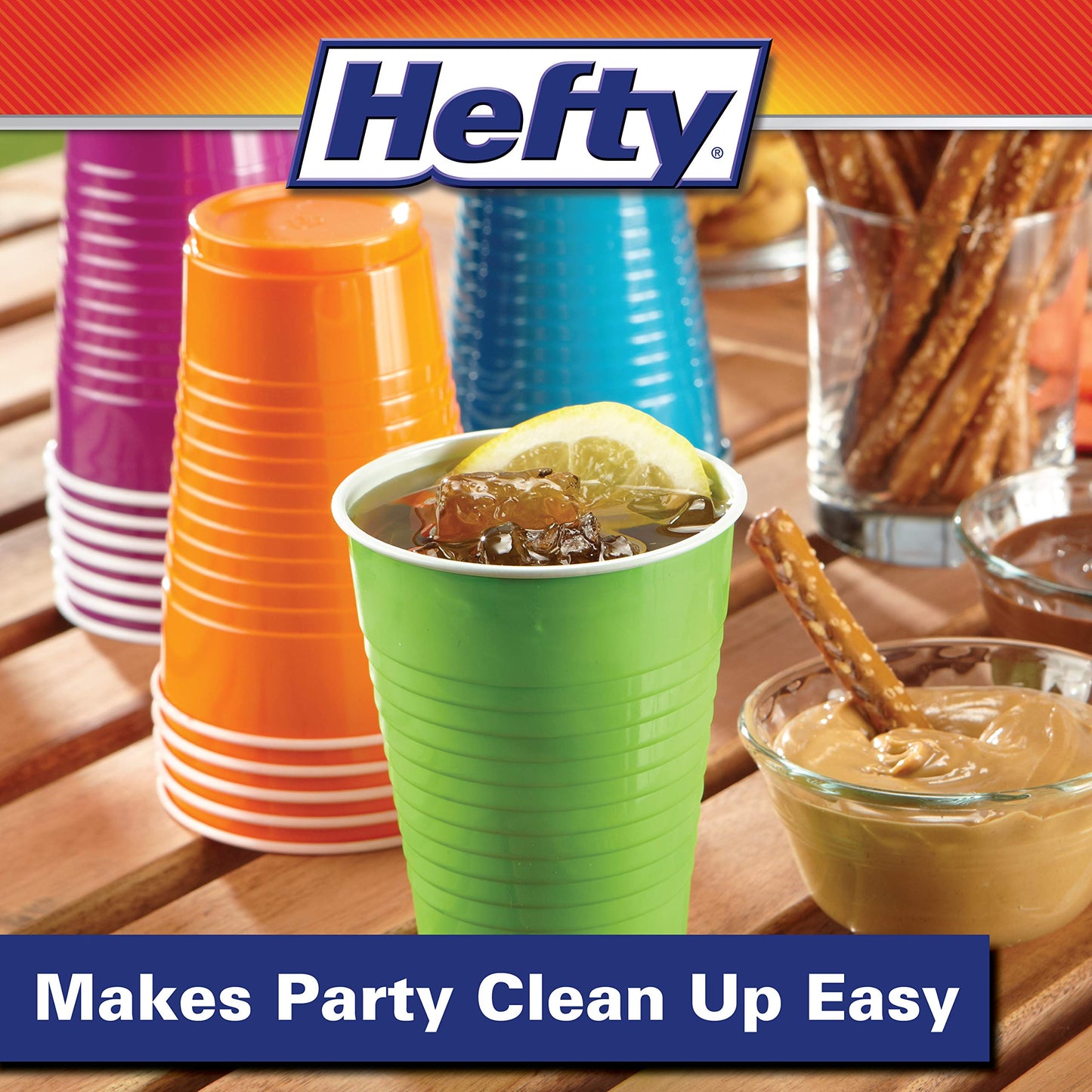 200 Count Hefty Disposable Plastic Cups, 16 Ounce
