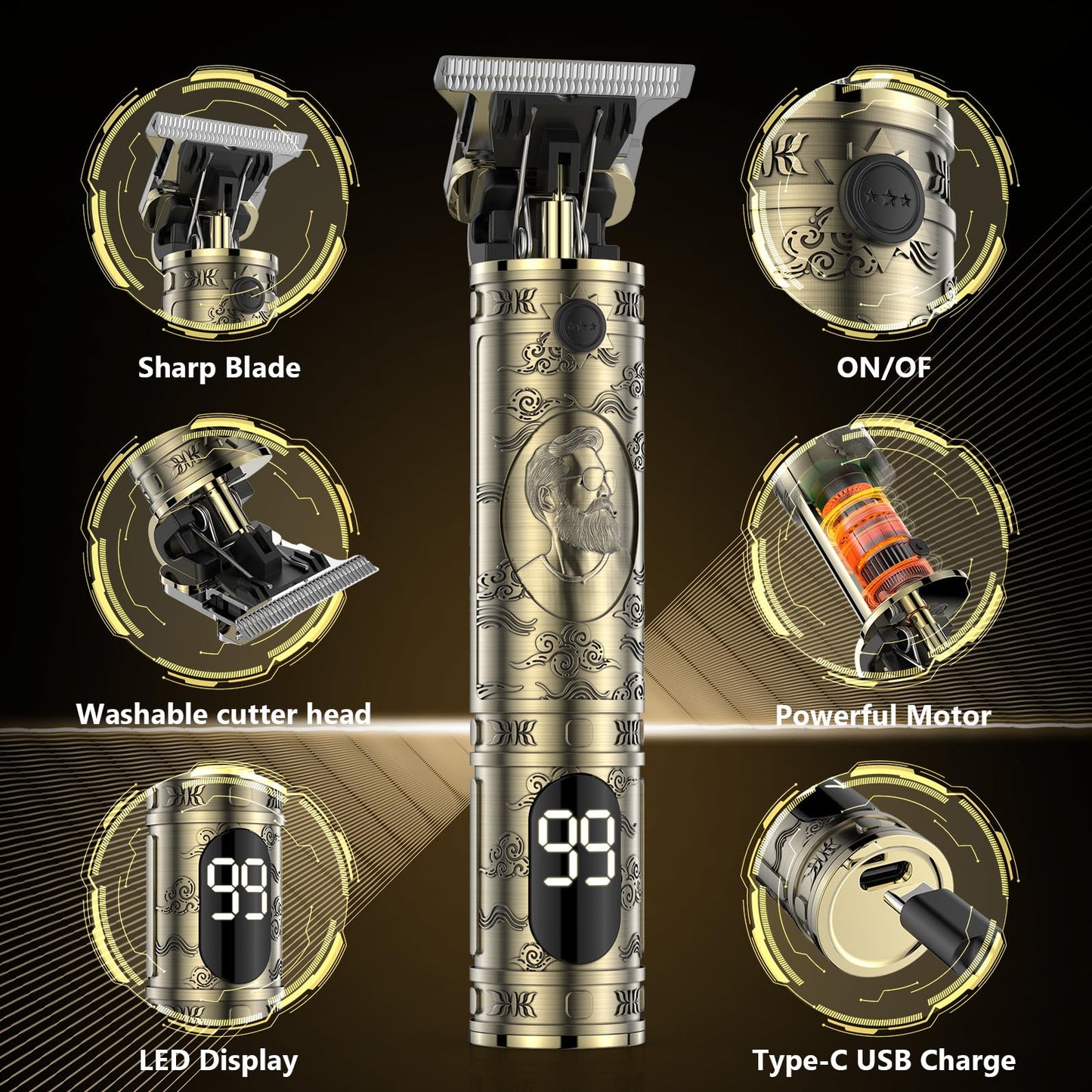 Cordless Hair Clippers for Men by Solati