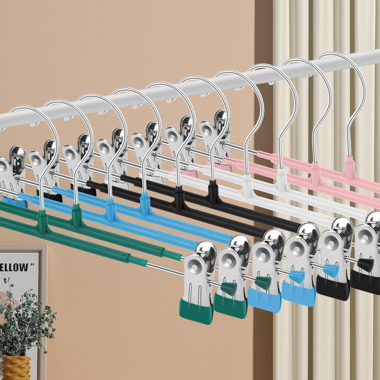 20 Pack Pants Hangers with Clips for Closet