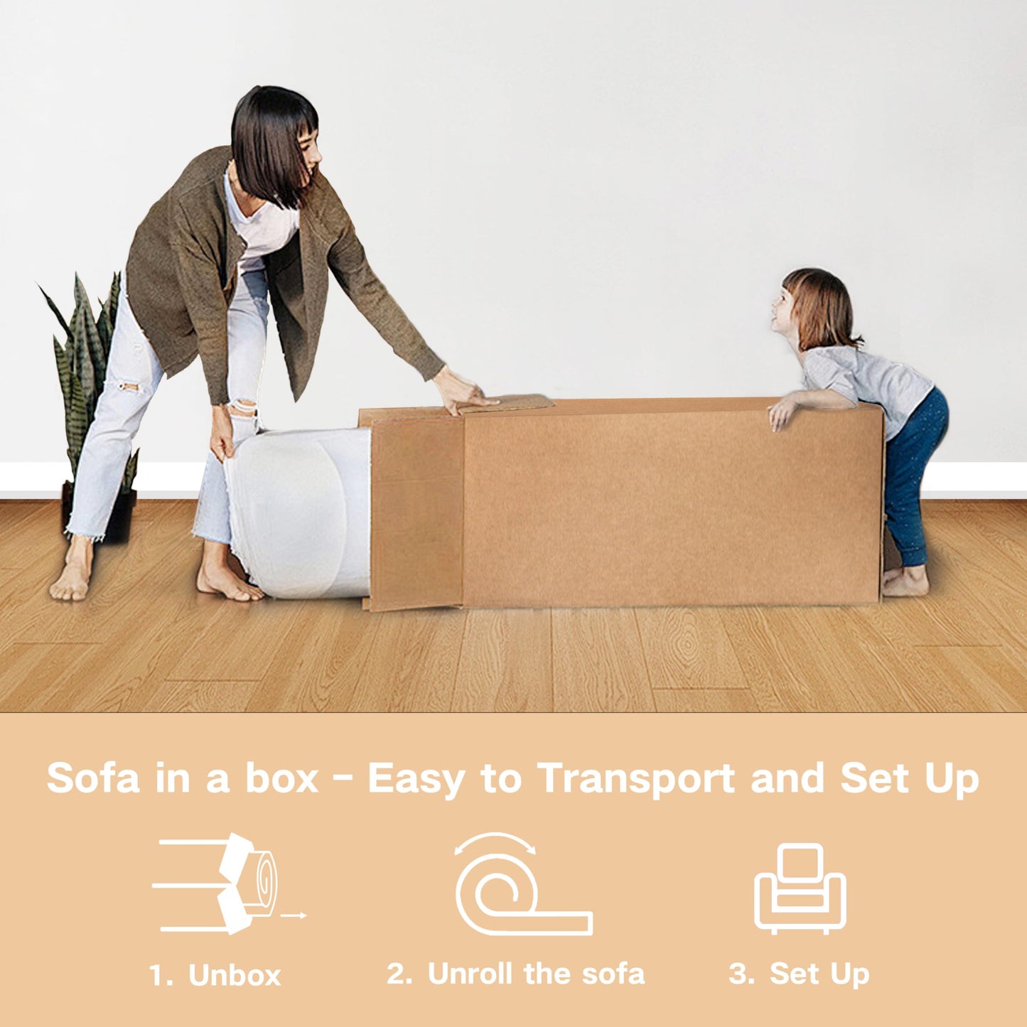 3-Seater Memory Foam Sofa for Living Room