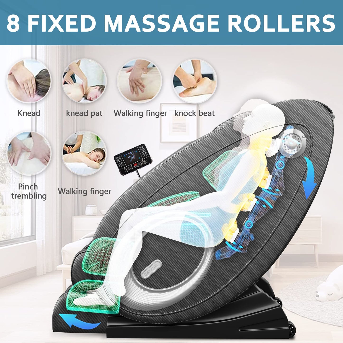 BILITOK Zero Gravity Massage Chair with Bluetooth