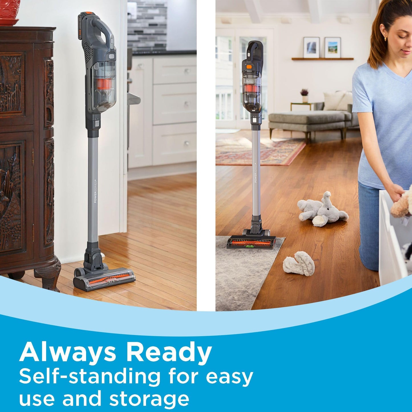 BLACK+DECKER 20V Cordless Stick Vacuum with Lights