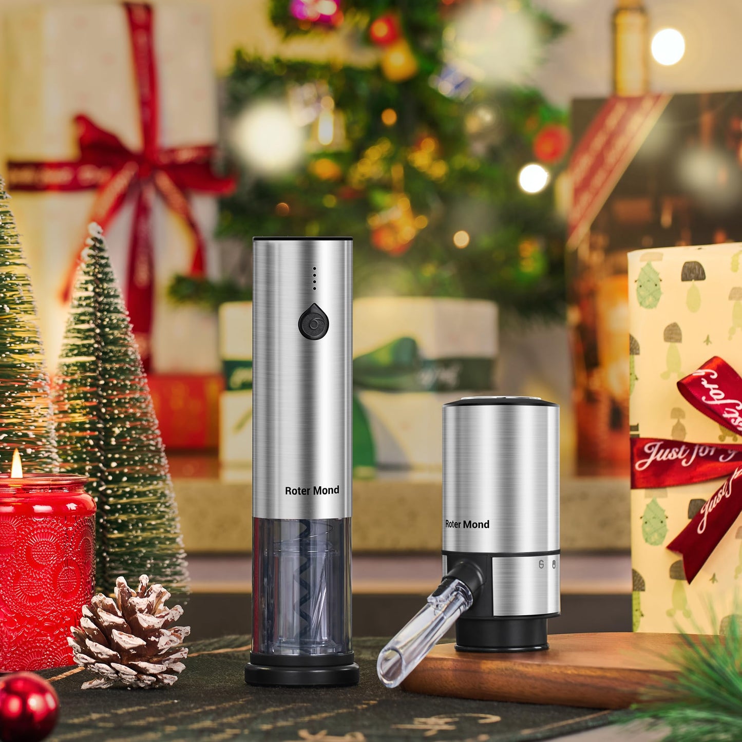 Electric Wine Opener Set with Aerator & Stoppers