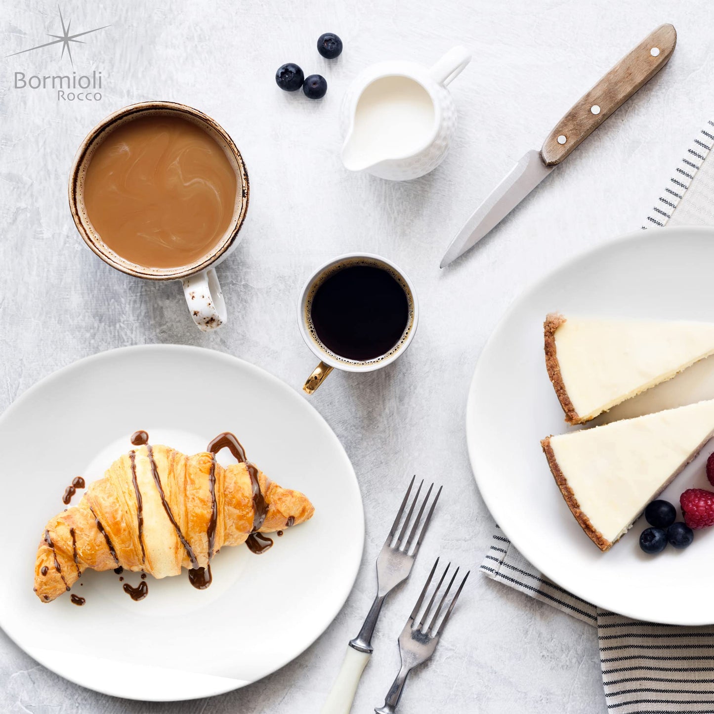 Bormioli Rocco Prometeo Set Of 6 Dessert Plates, 8.75" X 7.5" Tempered Opal Glass, Clean White, Curved Design With External Textures Dinnerware.
