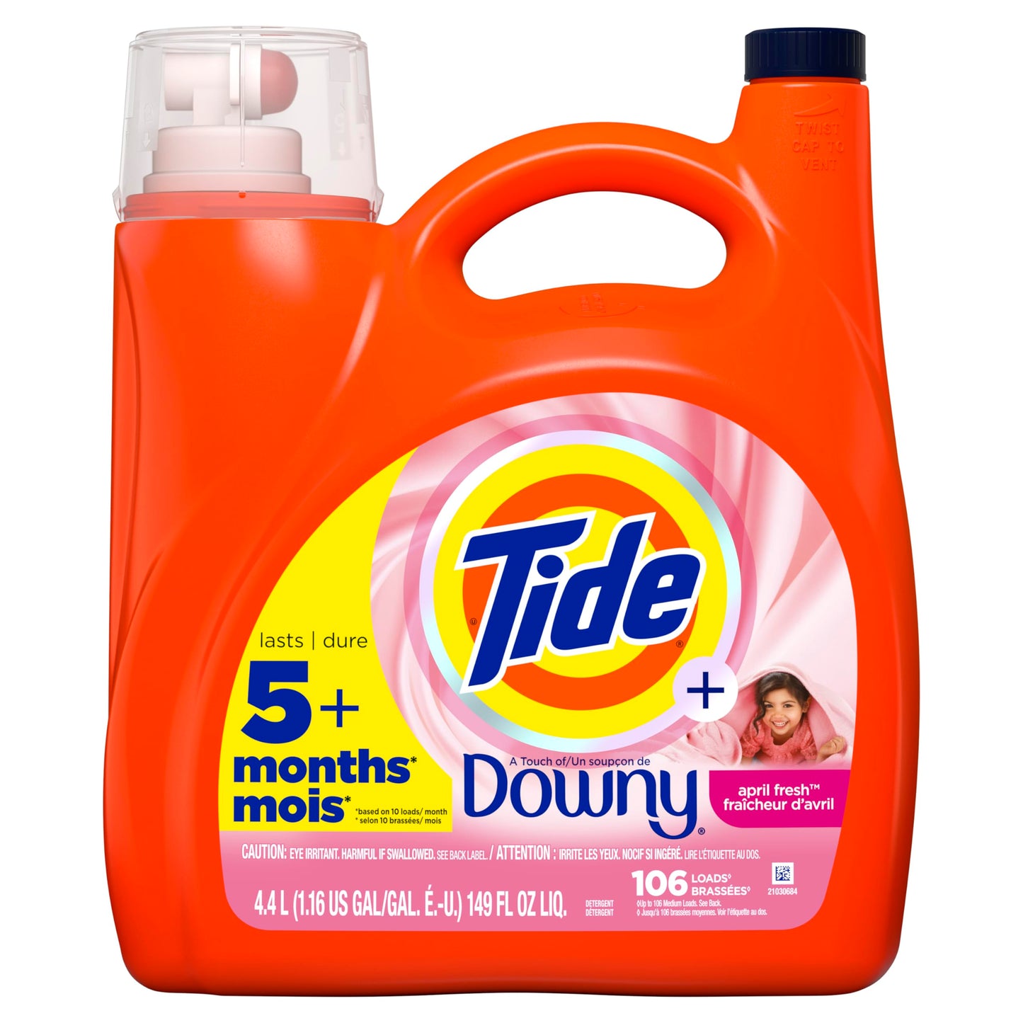 Tide April Fresh Liquid Laundry Detergent, 149 fl oz