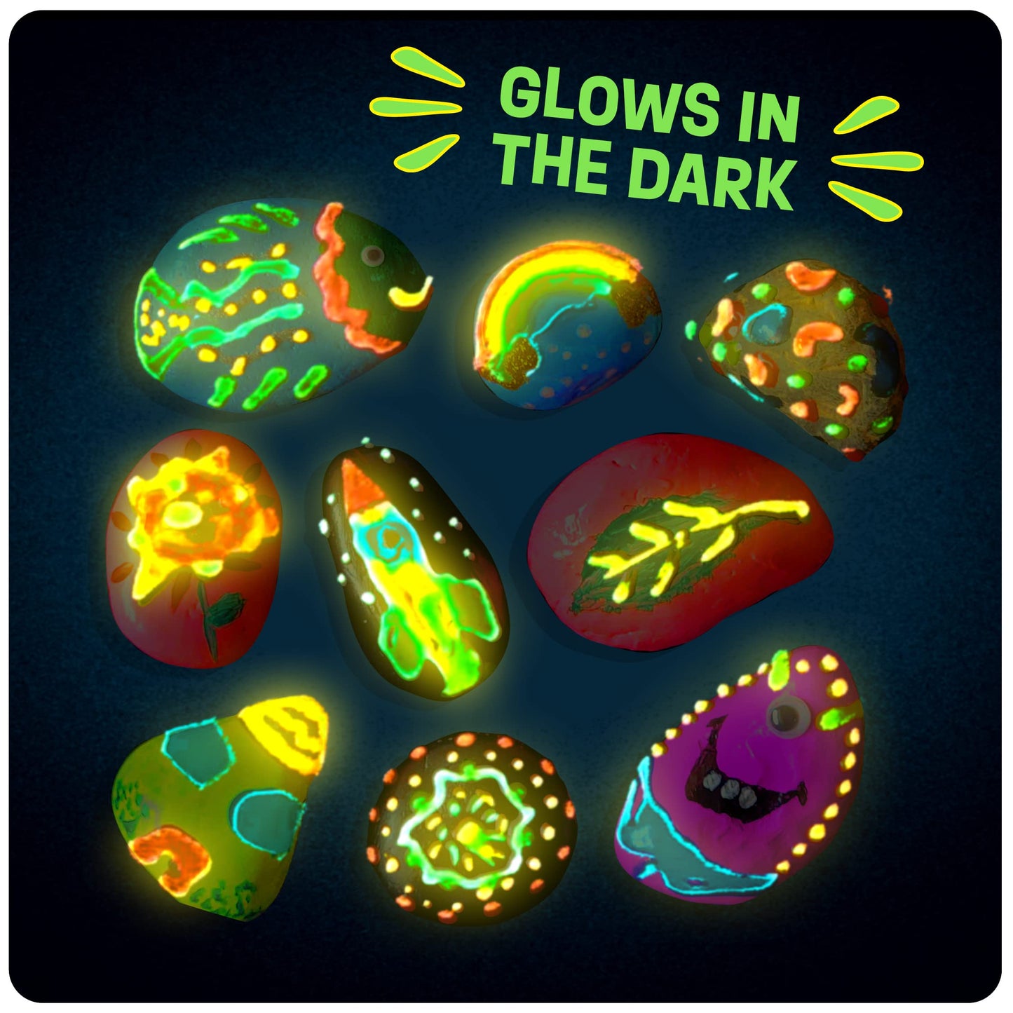 Dan&Darci Rock Painting Kit - Glow in Dark