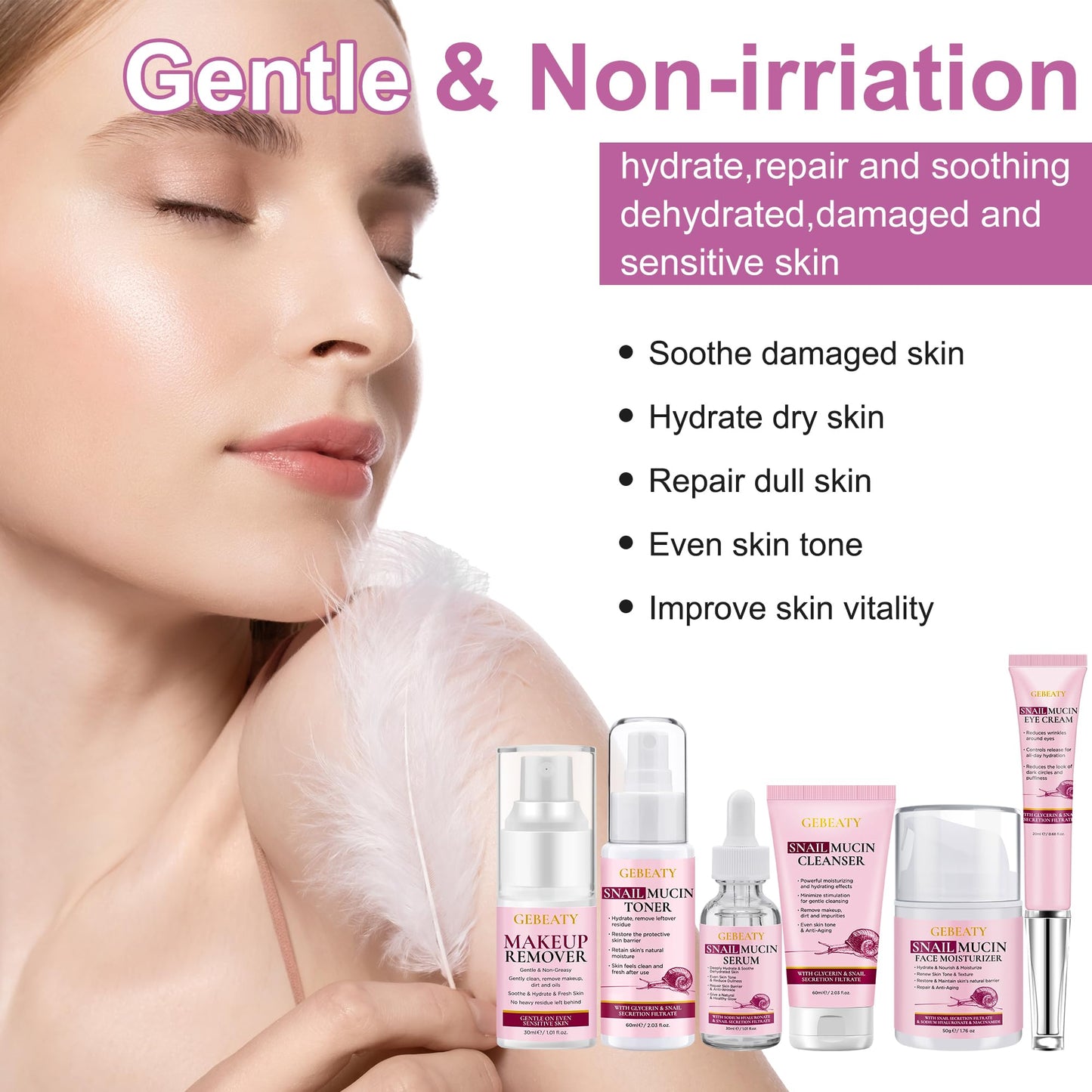 Hydrating Snail Mucin Skin Care Gift Set