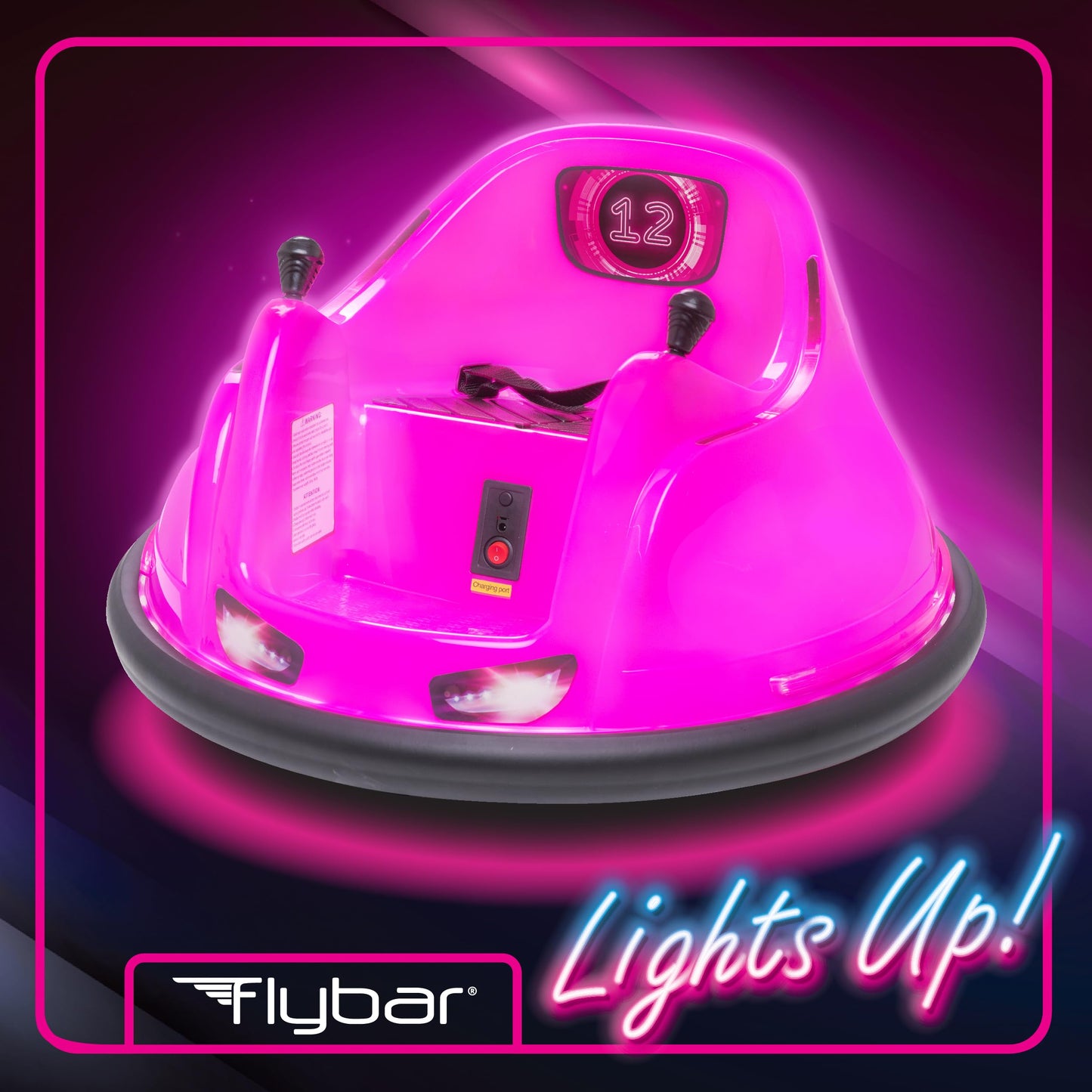 Flybar 6V Glow Bumper Car for Kids