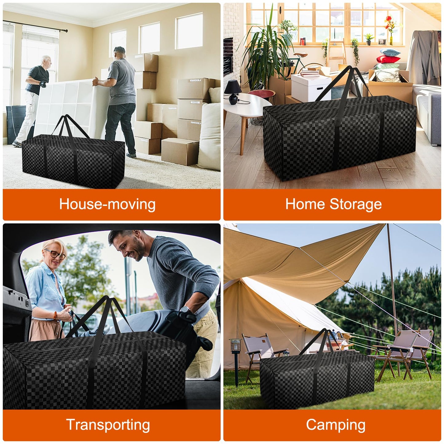 47" Large Travel Duffle Bag with Zippers