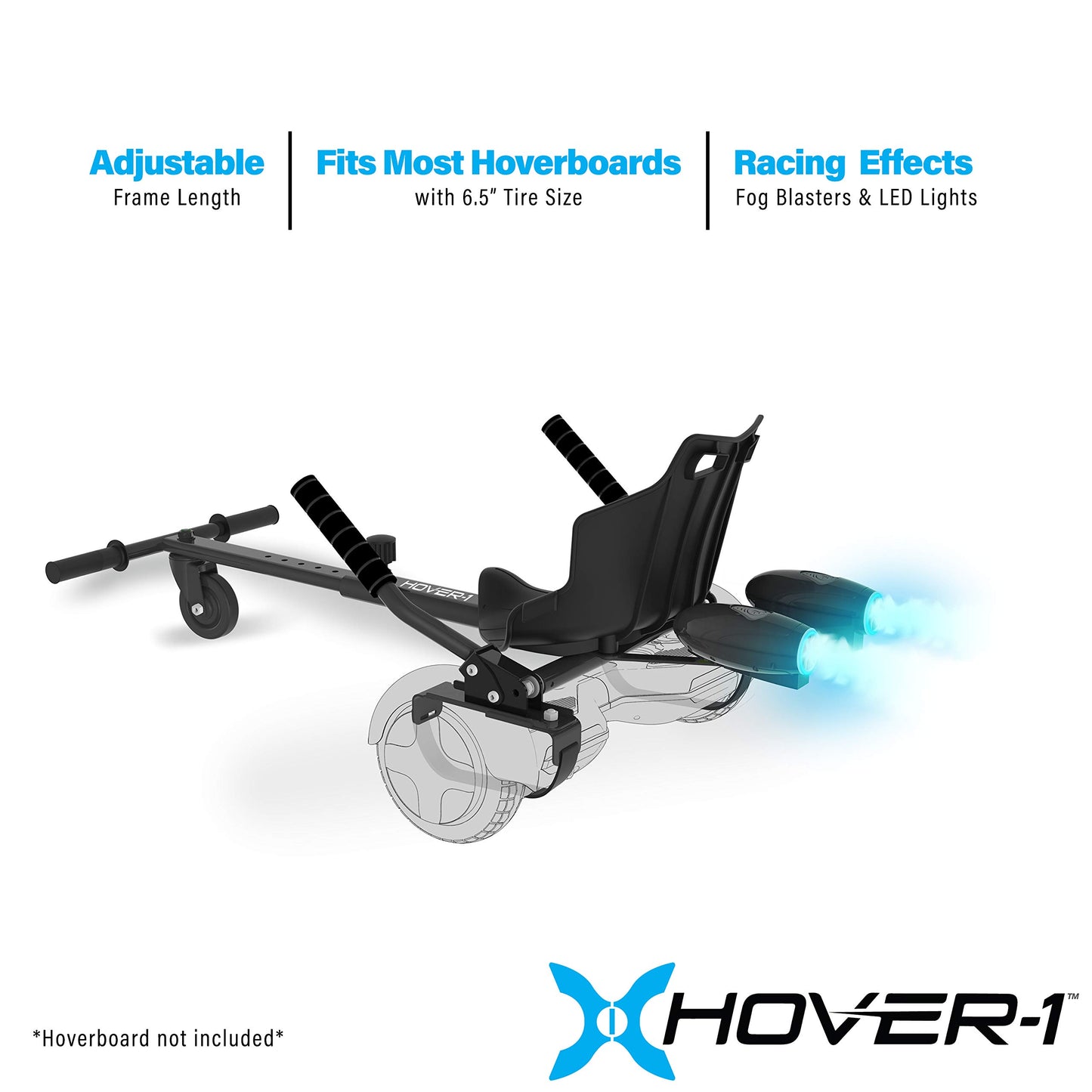Gotrax Hoverboard with LED Wheels & Seat Attachment