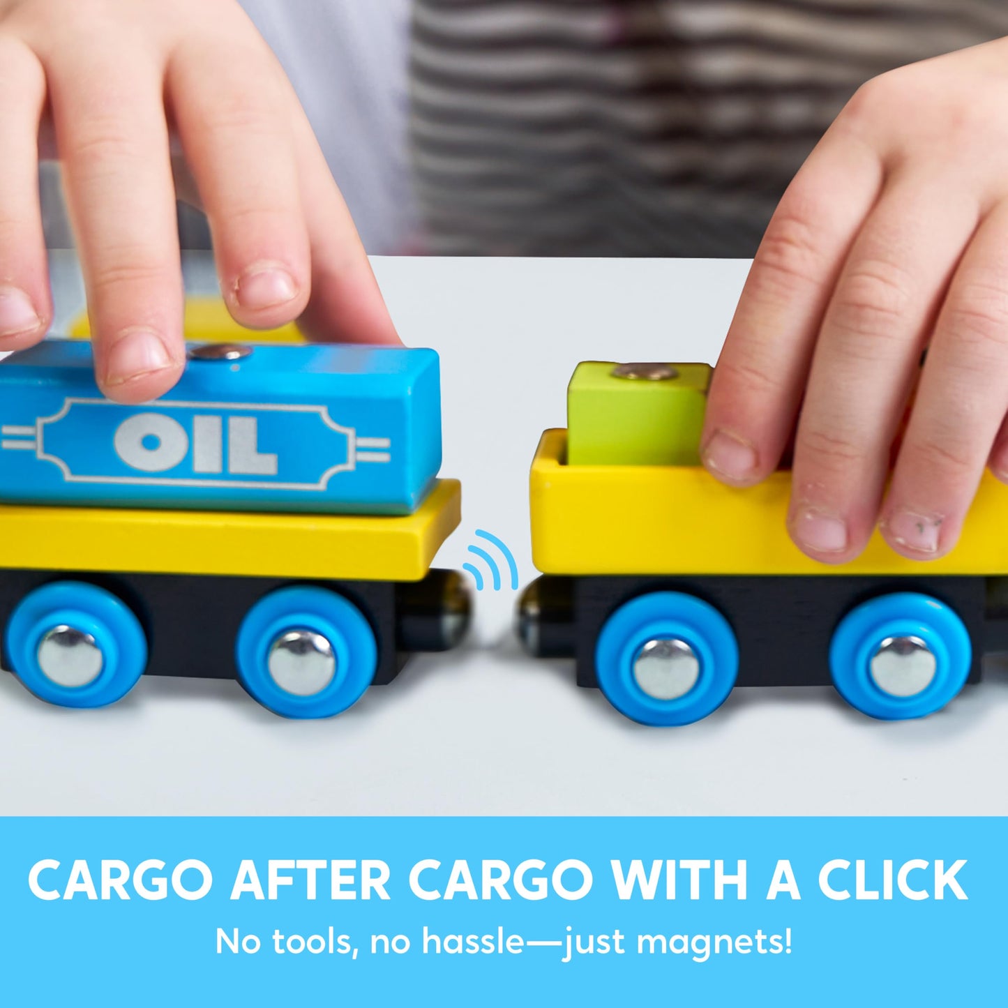 12PCS Montessori Magnetic Train Toy Set for Kids