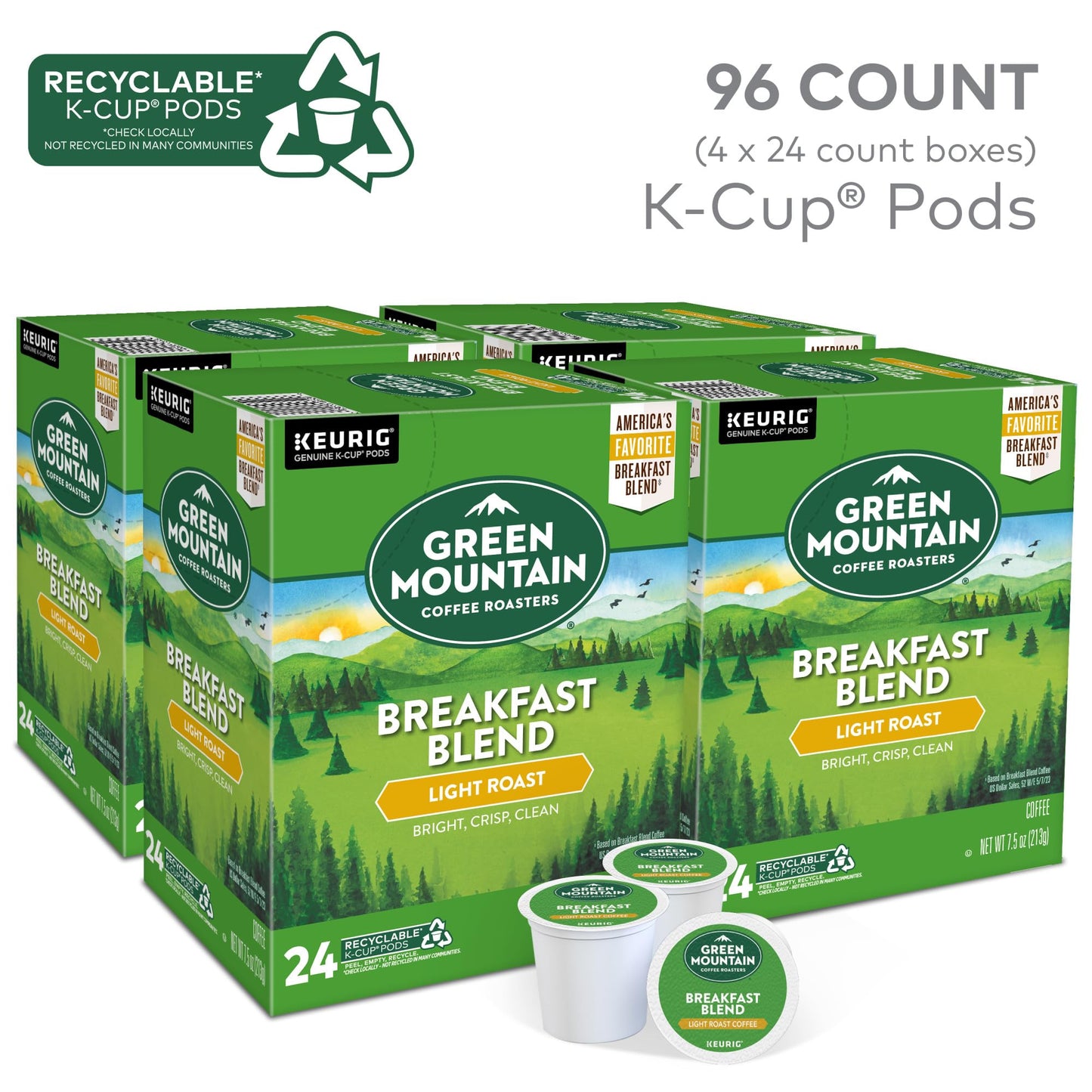 Green Mountain Coffee Breakfast Blend K-Cup Pods