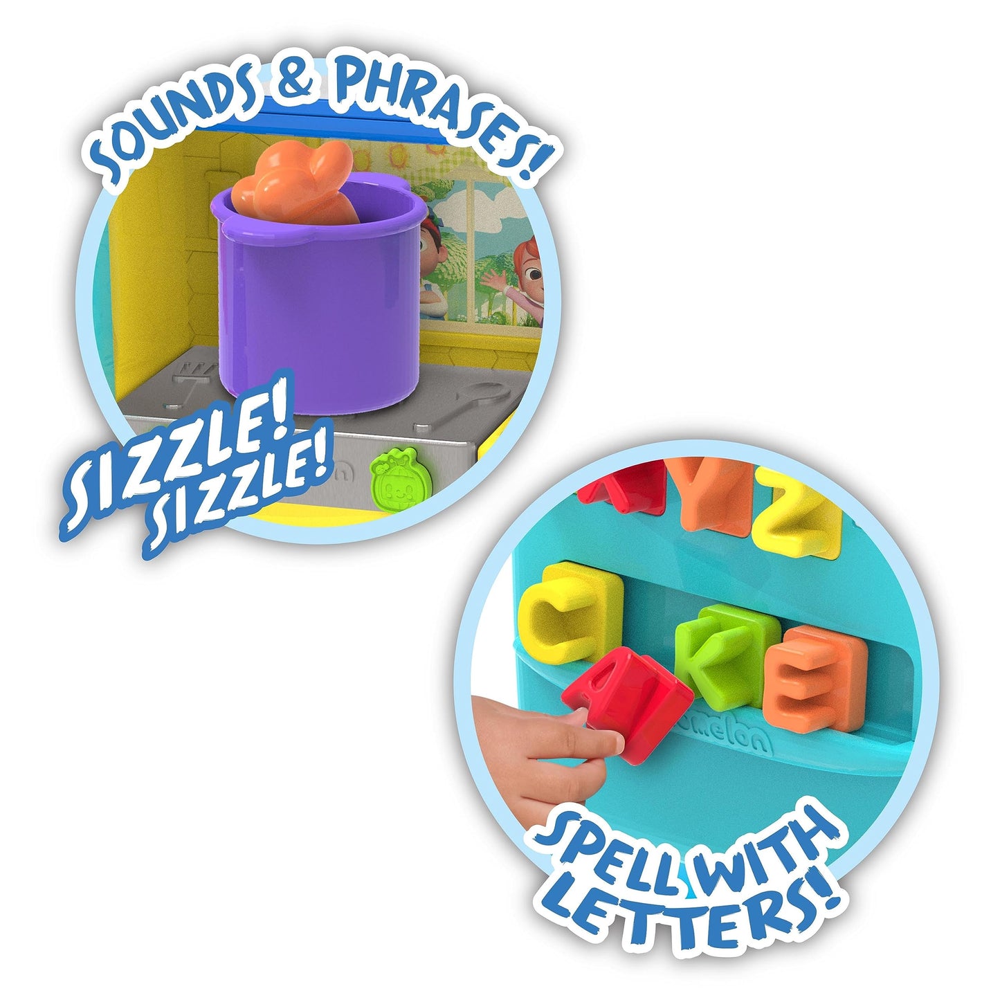 CoComelon Interactive Learning Kitchen Playset, 34 Pieces