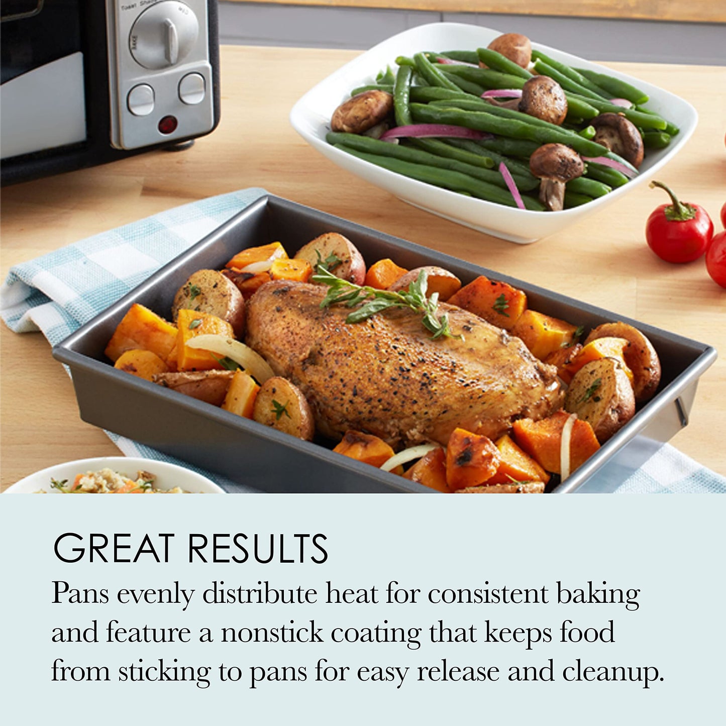 Chicago Metallic Non-Stick Toaster Oven Set - 4-Piece