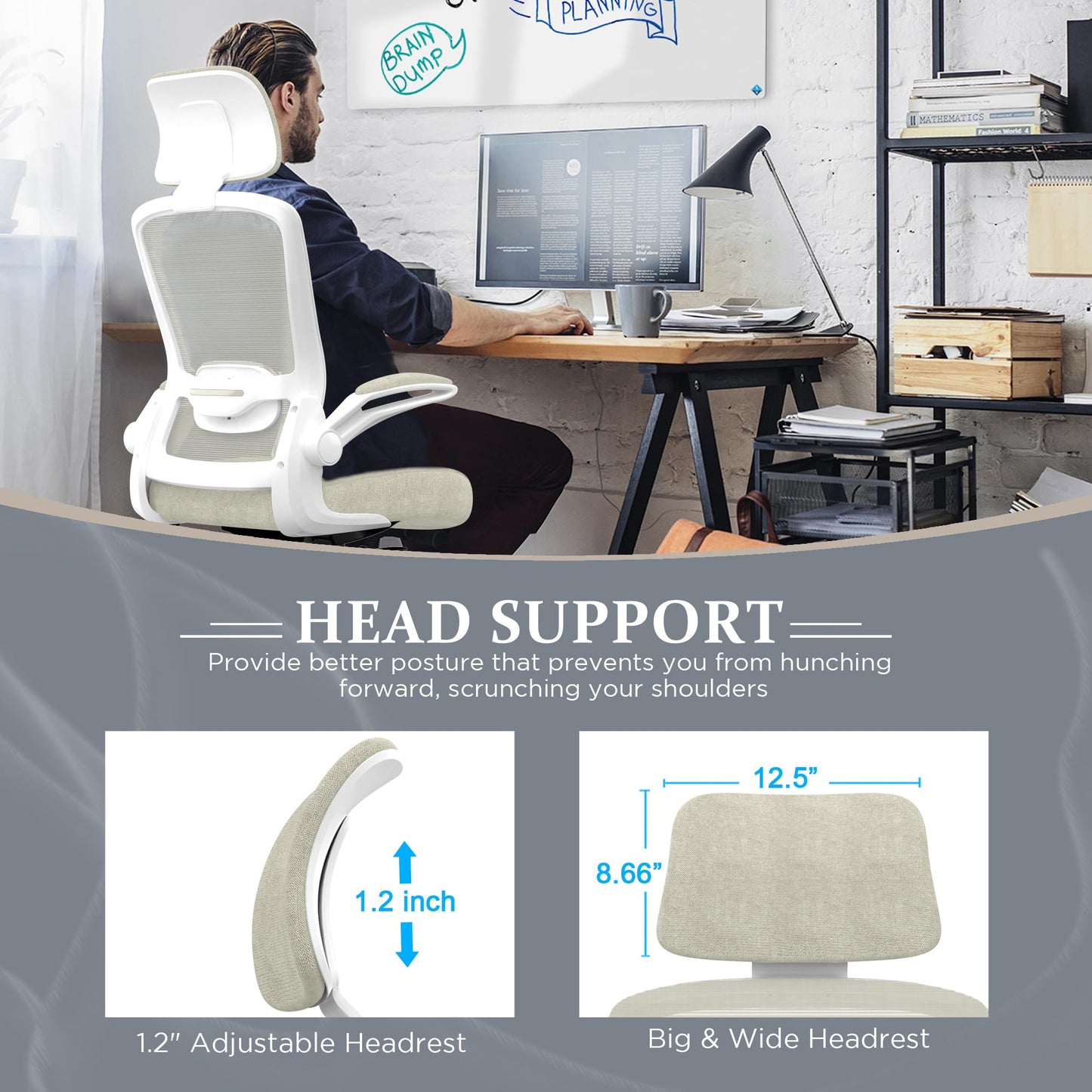 Ergonomic High Back Desk Chair with Lumbar Support