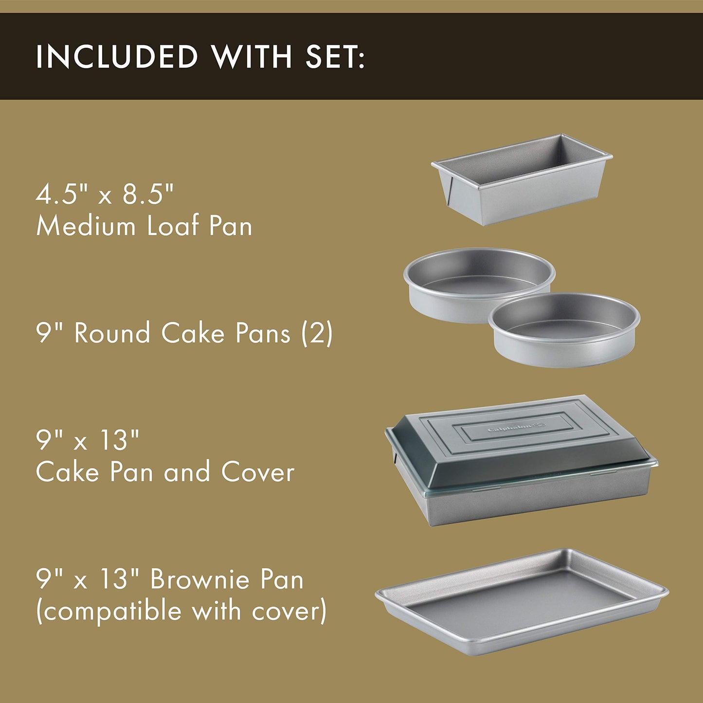 Calphalon 10-Piece Nonstick Bakeware Set, Silver