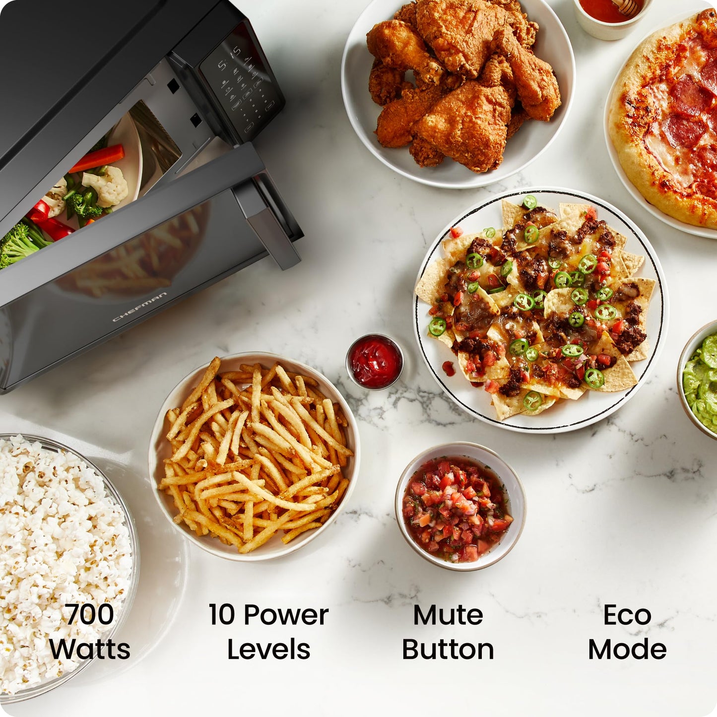 Chefman 0.7 Cu. Ft. Microwave Oven with Presets
