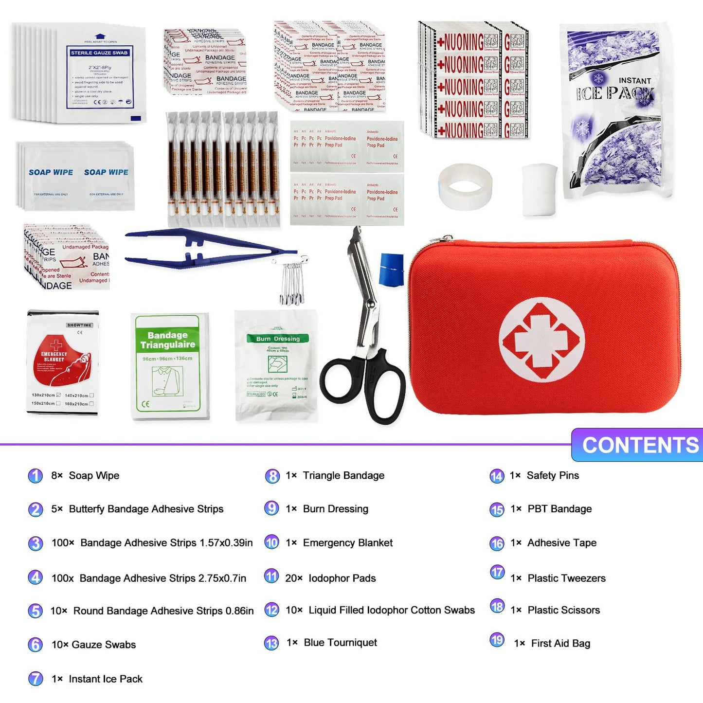 275Pcs YIDERBO Emergency Survival First Aid Kit