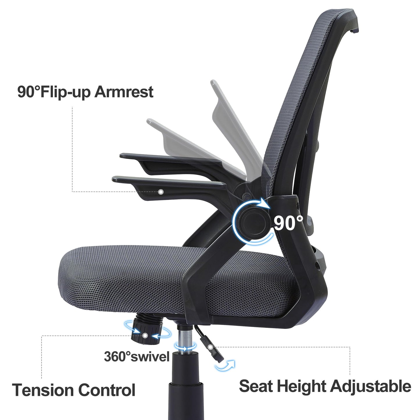 VECELO Ergonomic Office Chair with Lumbar Support