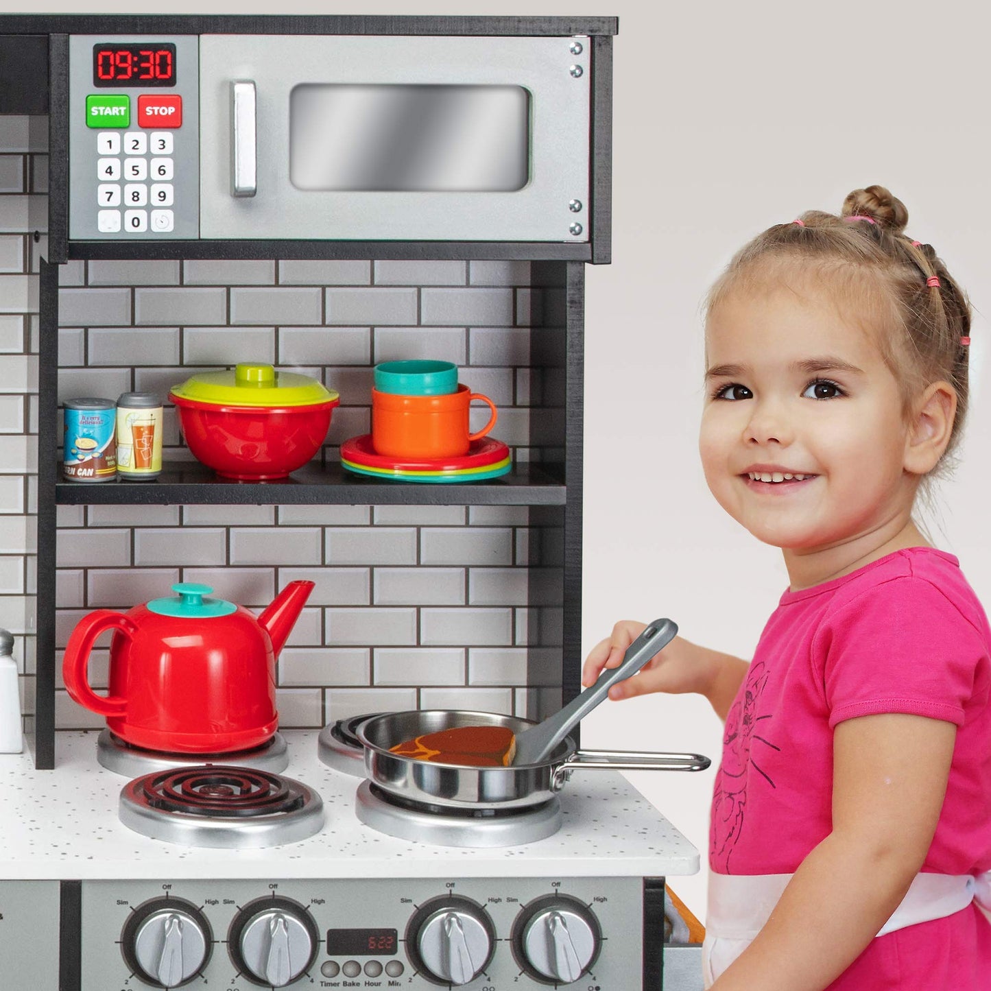 Lil' Jumbl Kids Wooden Play Kitchen Set