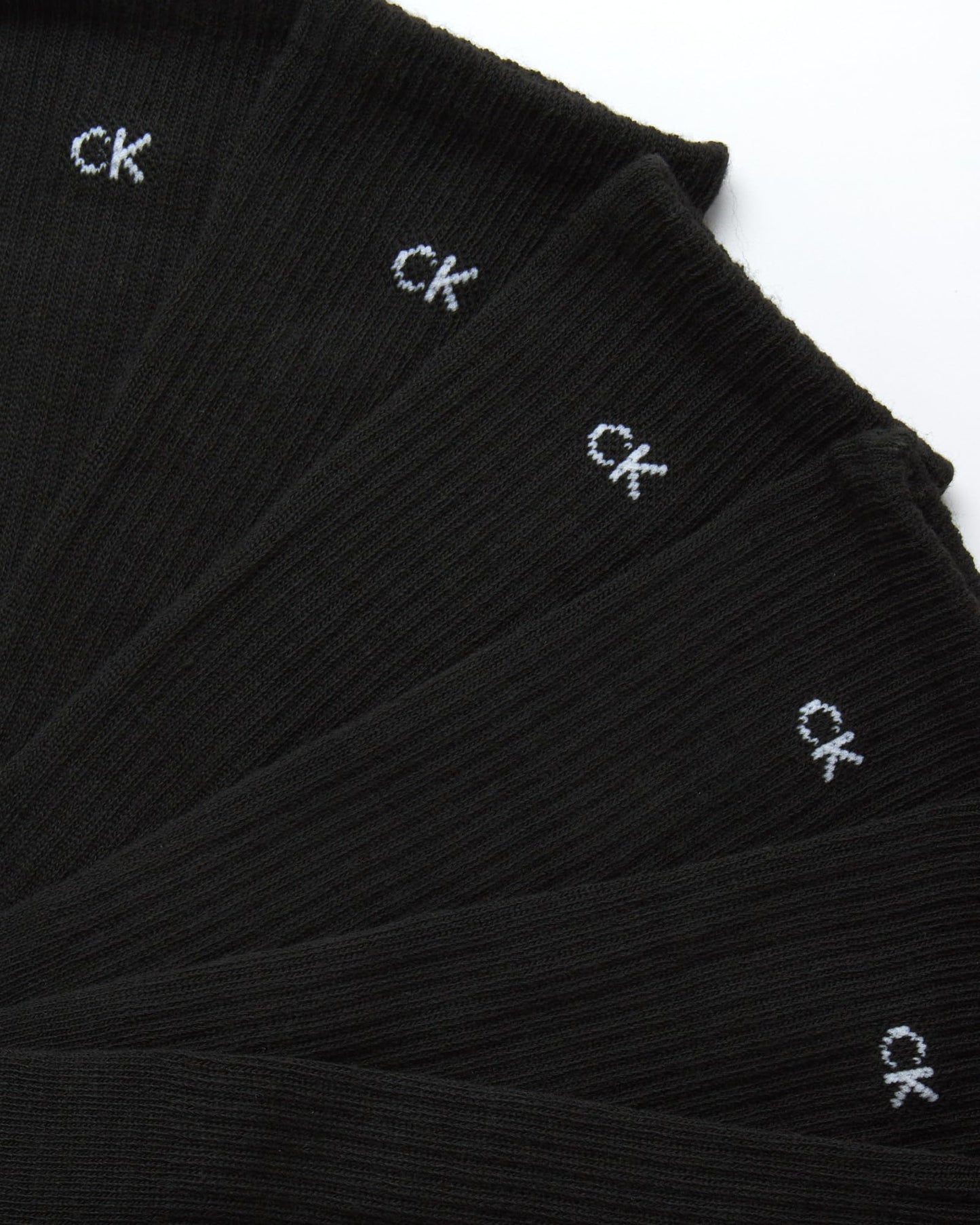 Calvin Klein Men's 6 Pair Athletic Crew Socks, Size 7-12, Pure Black