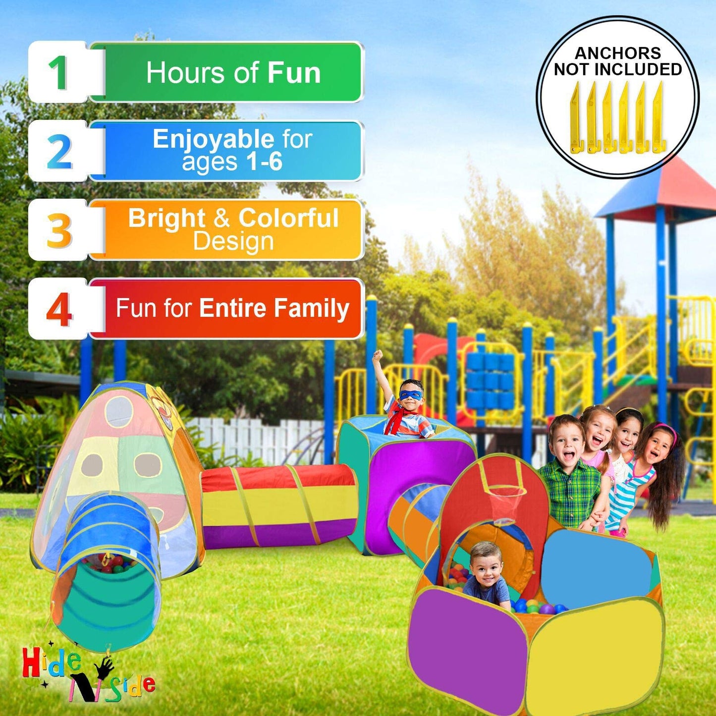 Ball Pit Play Tent with Tunnels for Kids