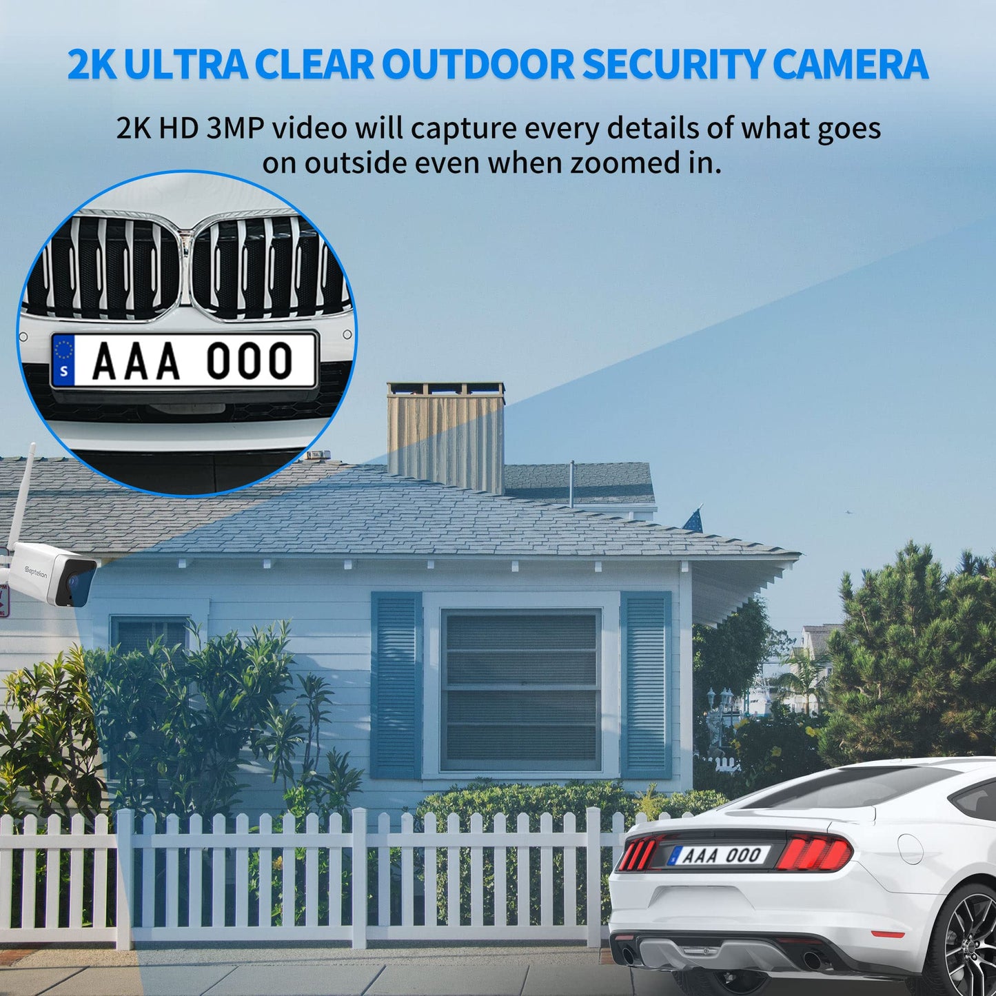 Septekon Outdoor WiFi Security Camera with Night Vision
