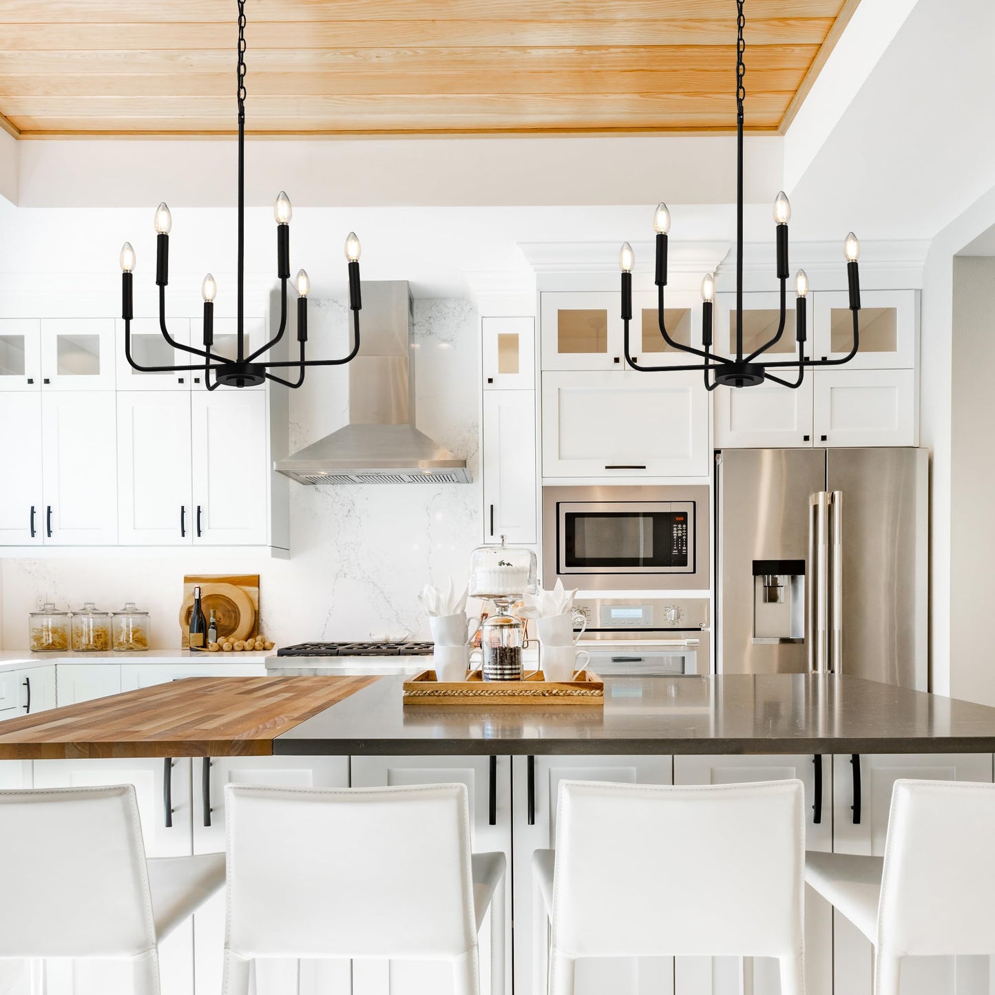 6-Light Modern Farmhouse Chandelier by KSANA