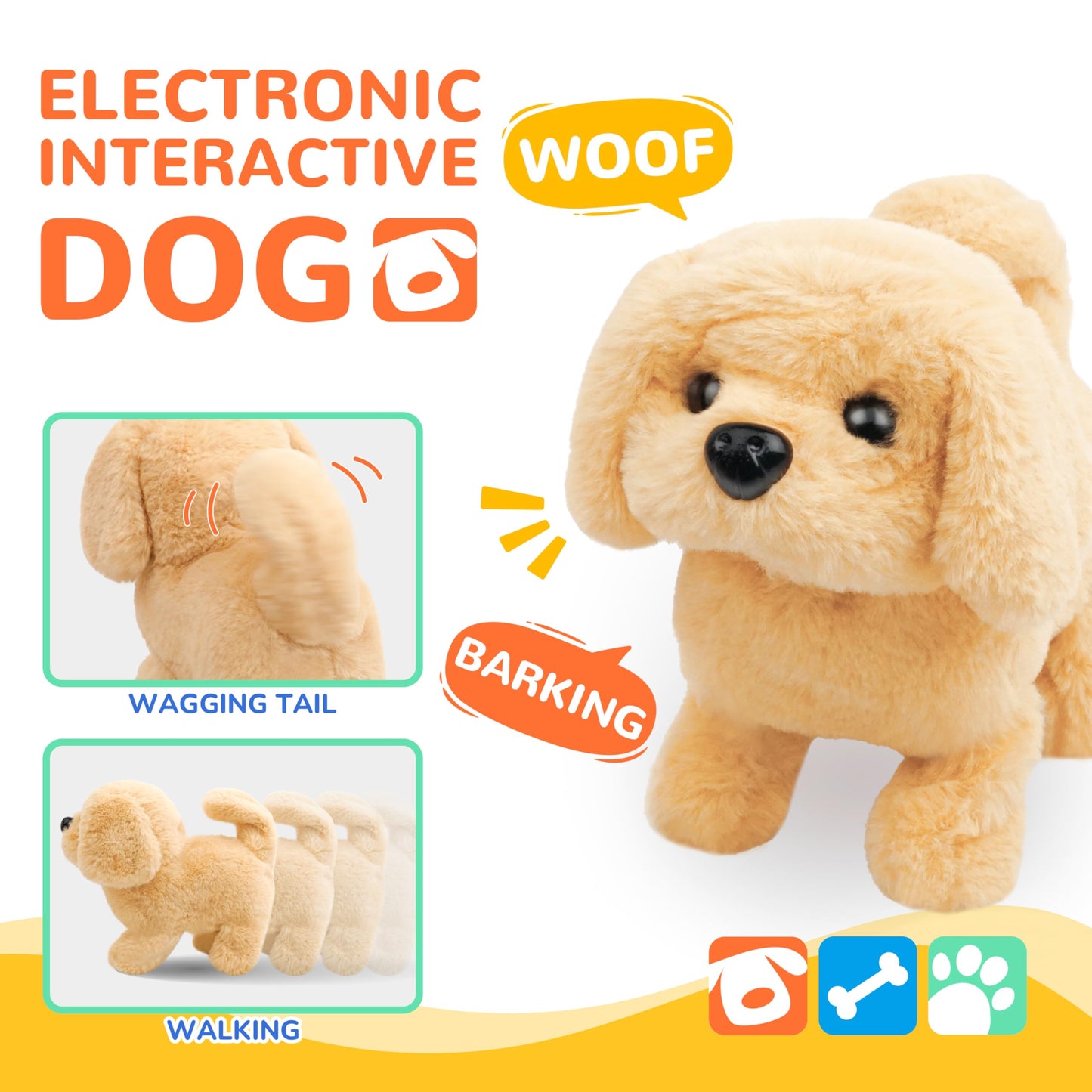 Interactive Electric Puppy Toy with Carrier Accessories