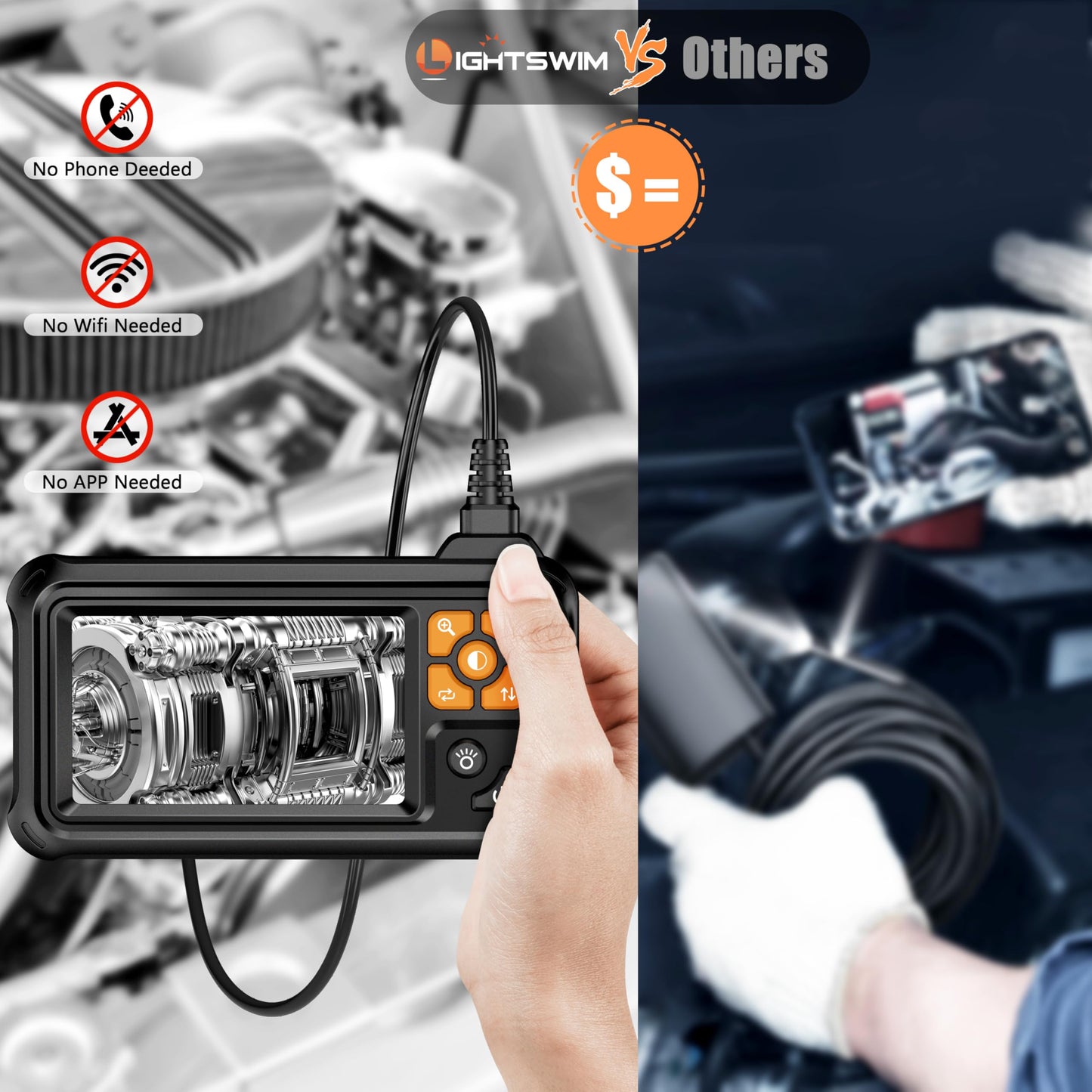 1080P Endoscope Inspection Camera by Lightswim