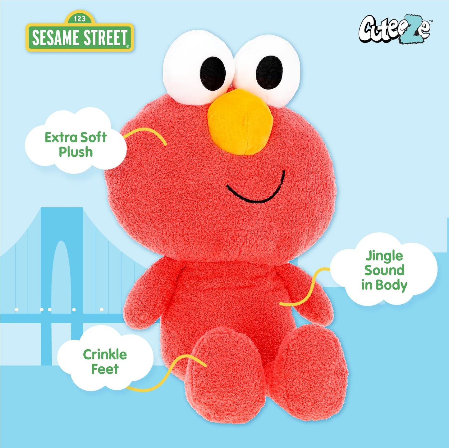 Elmo Jumbo Stuffed Animal for 1 Year Olds
