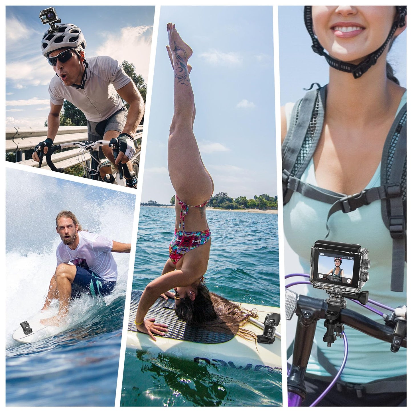 Hiicam 4K Waterproof Action Camera with Stabilization
