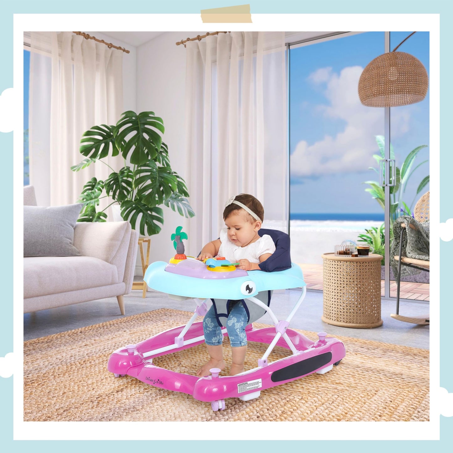 Dream On Me 2-in-1 Aloha Baby Walker