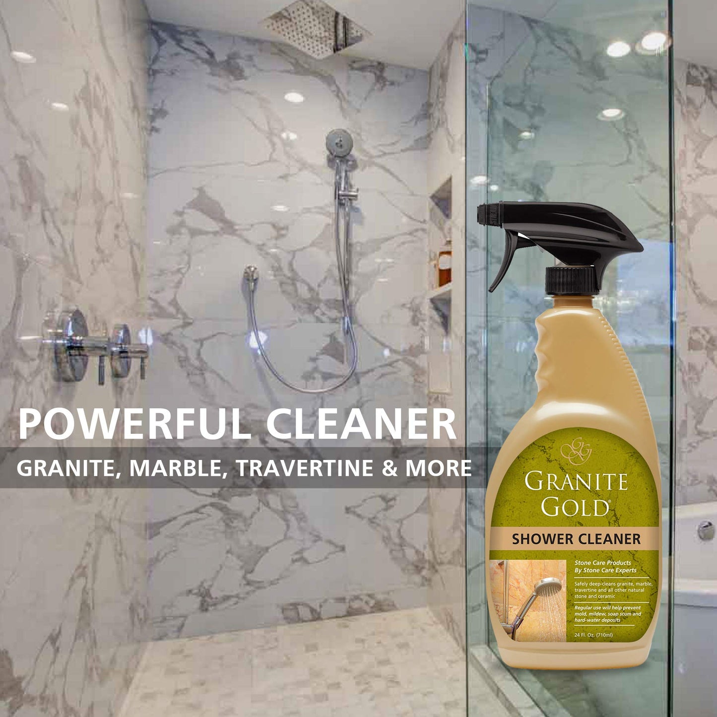 Granite Gold Shower Cleaner for Stone Surfaces
