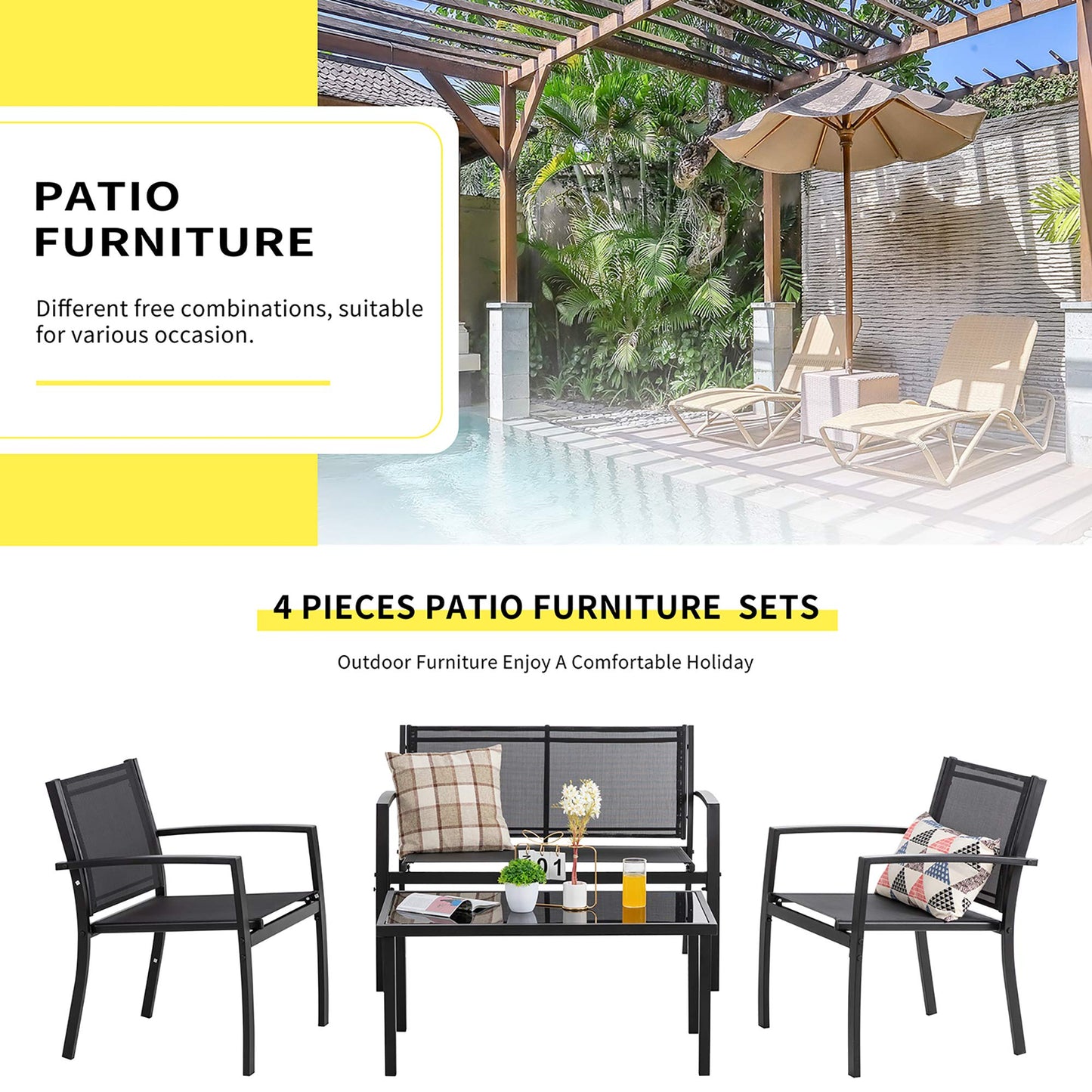 4-Piece Outdoor Furniture Set by Shintenchi