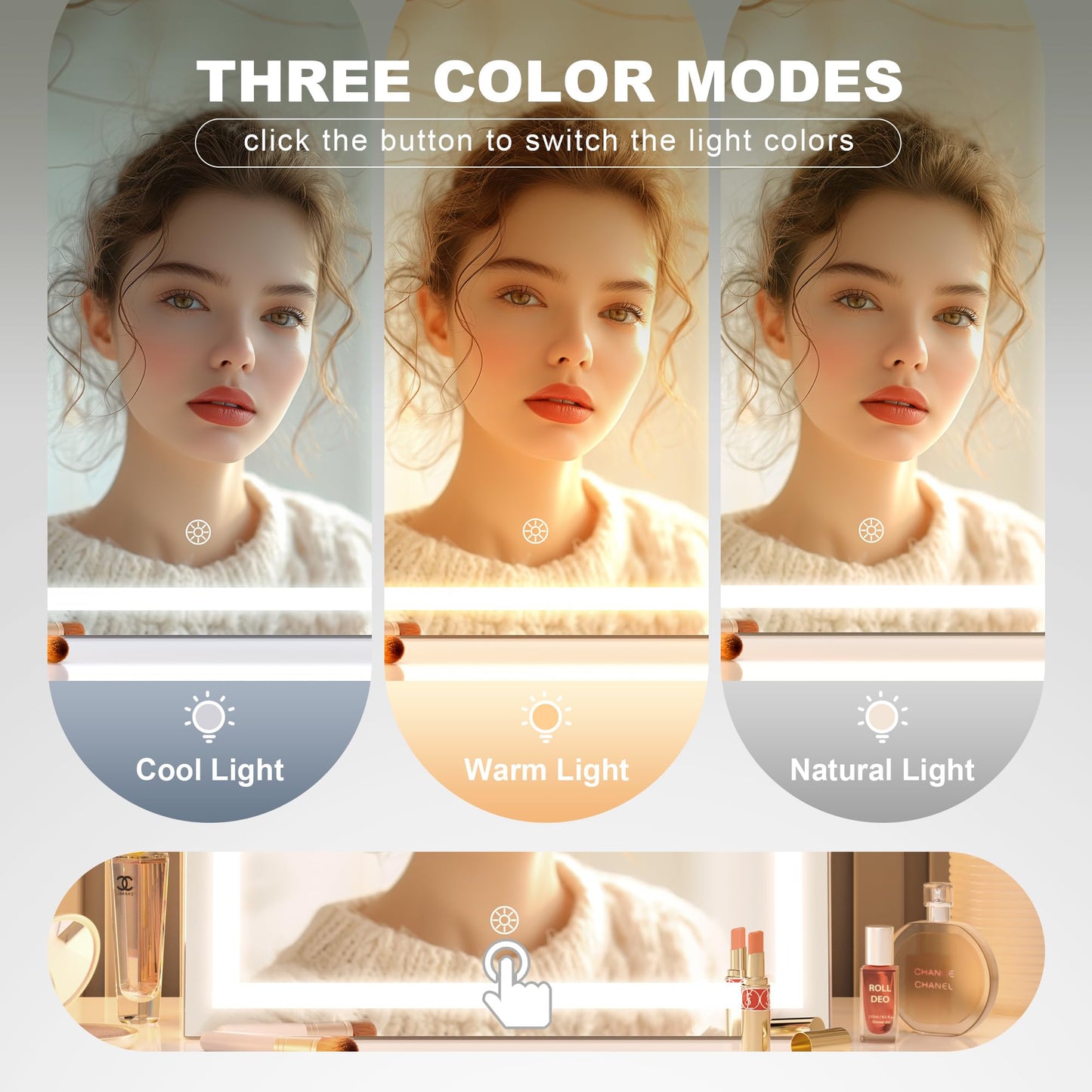 Hasipu LED Makeup Mirror with 10X Magnification