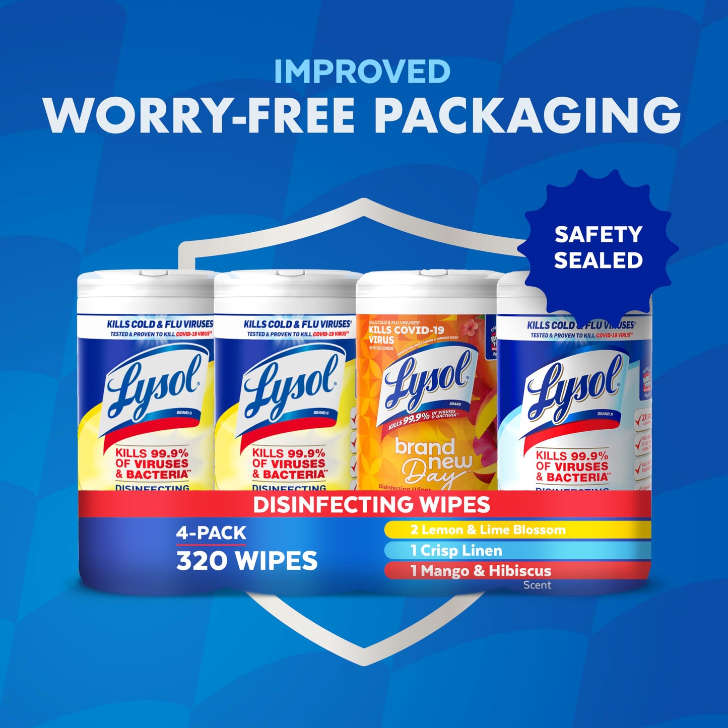 80 Count Lysol Disinfecting Wipes Bundle