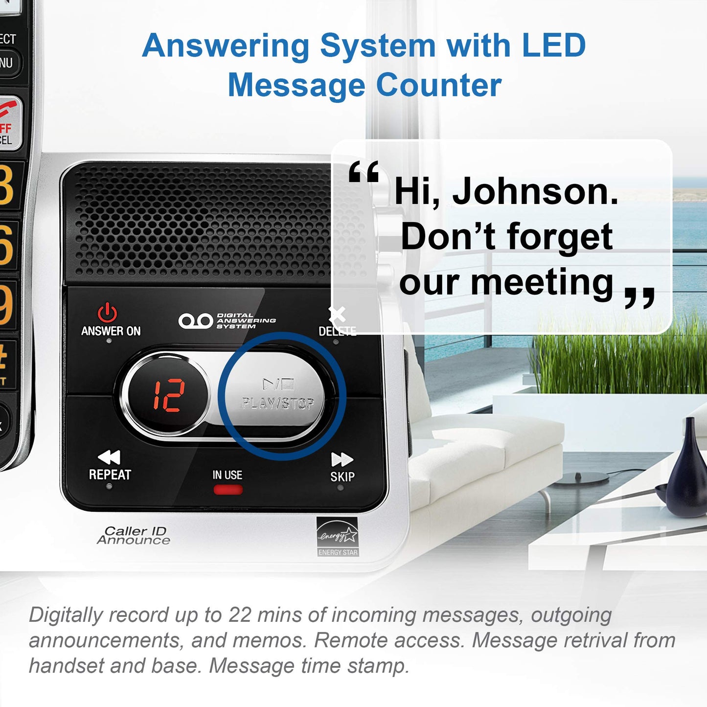 AT&T Cordless Phone with Answering Machine & Call Blocking