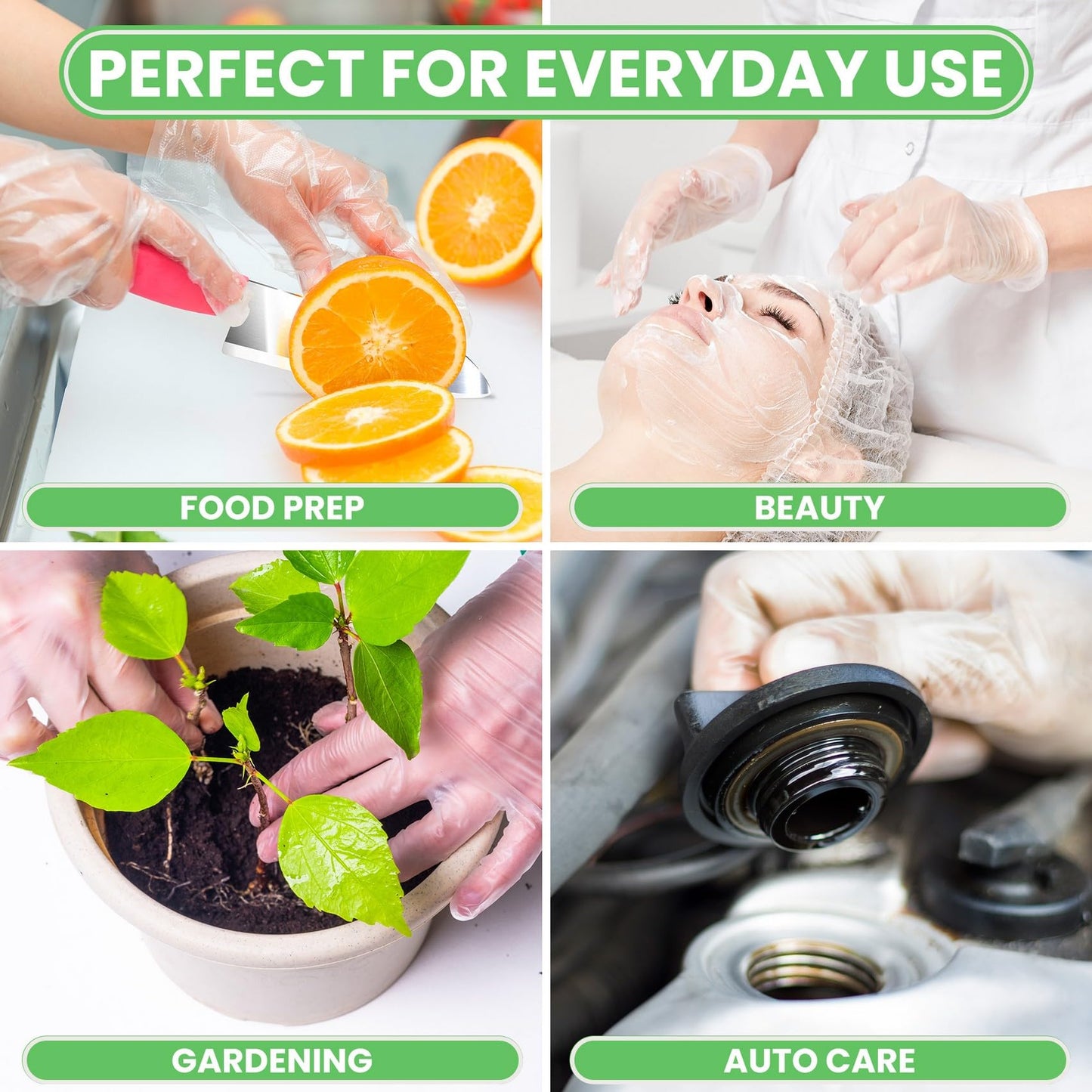600 Pack Plastic Disposable Gloves for Food Handling