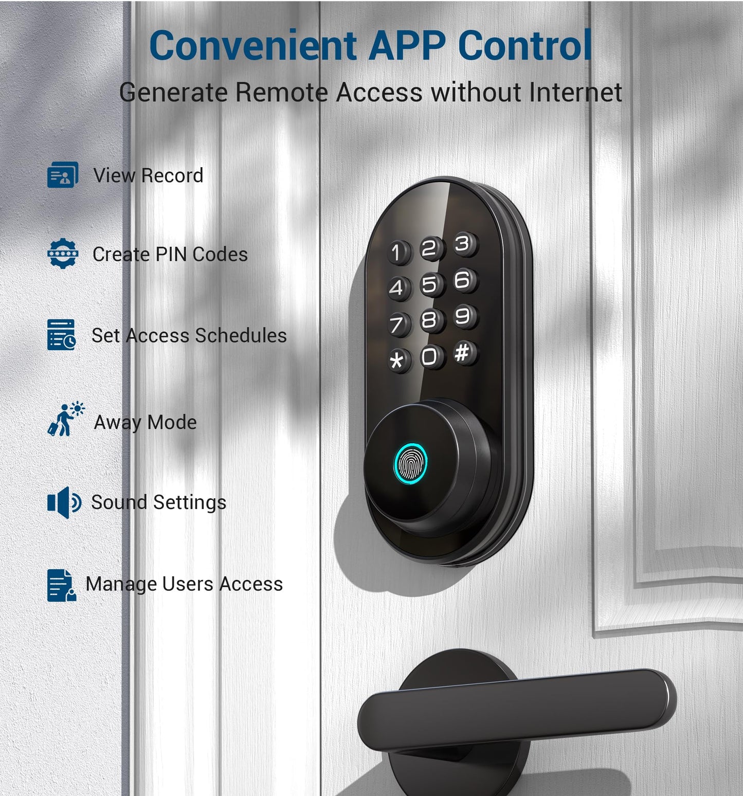 TEEHO Keyless Fingerprint Smart Door Lock