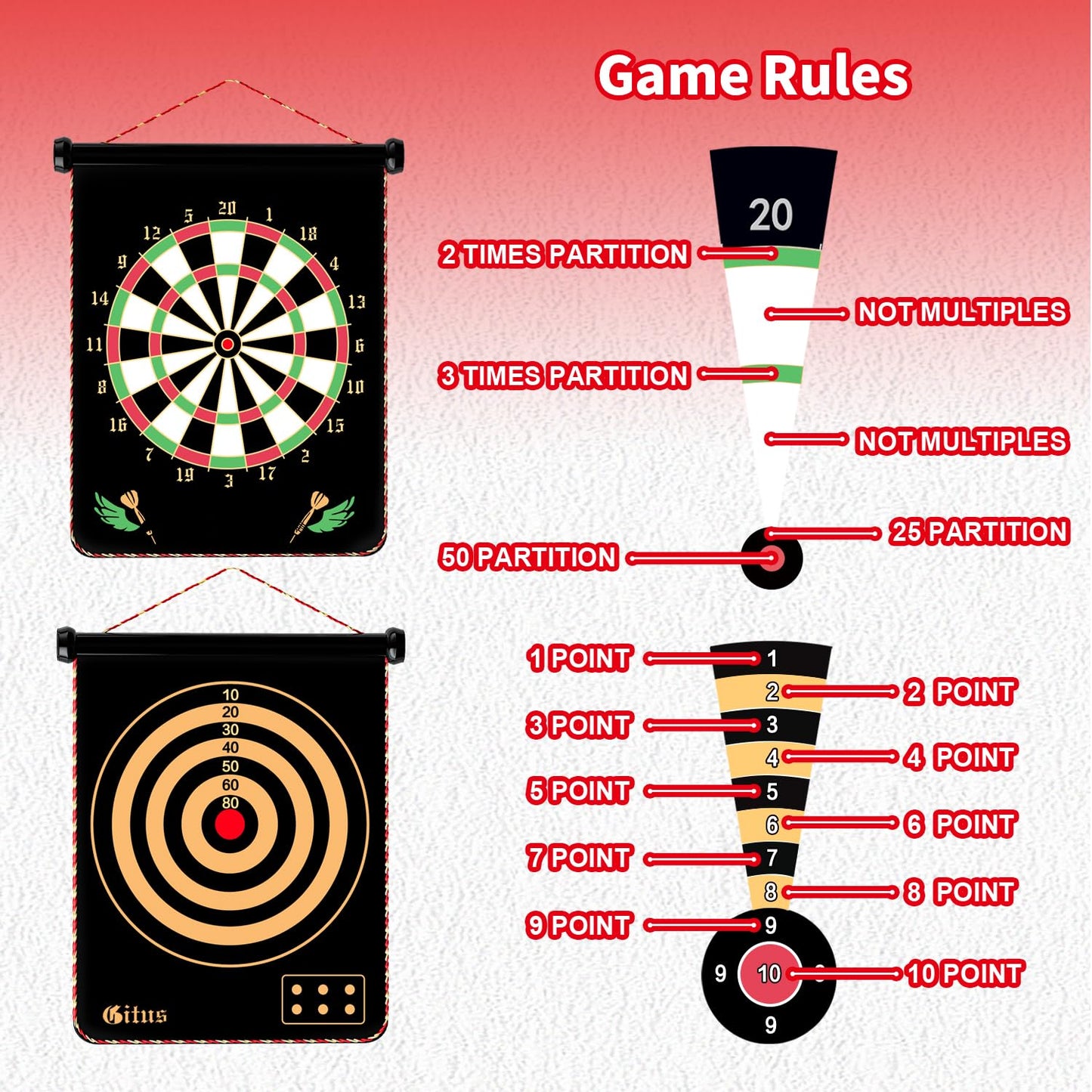 Magnetic Dart Board Game for Kids Age 8-16