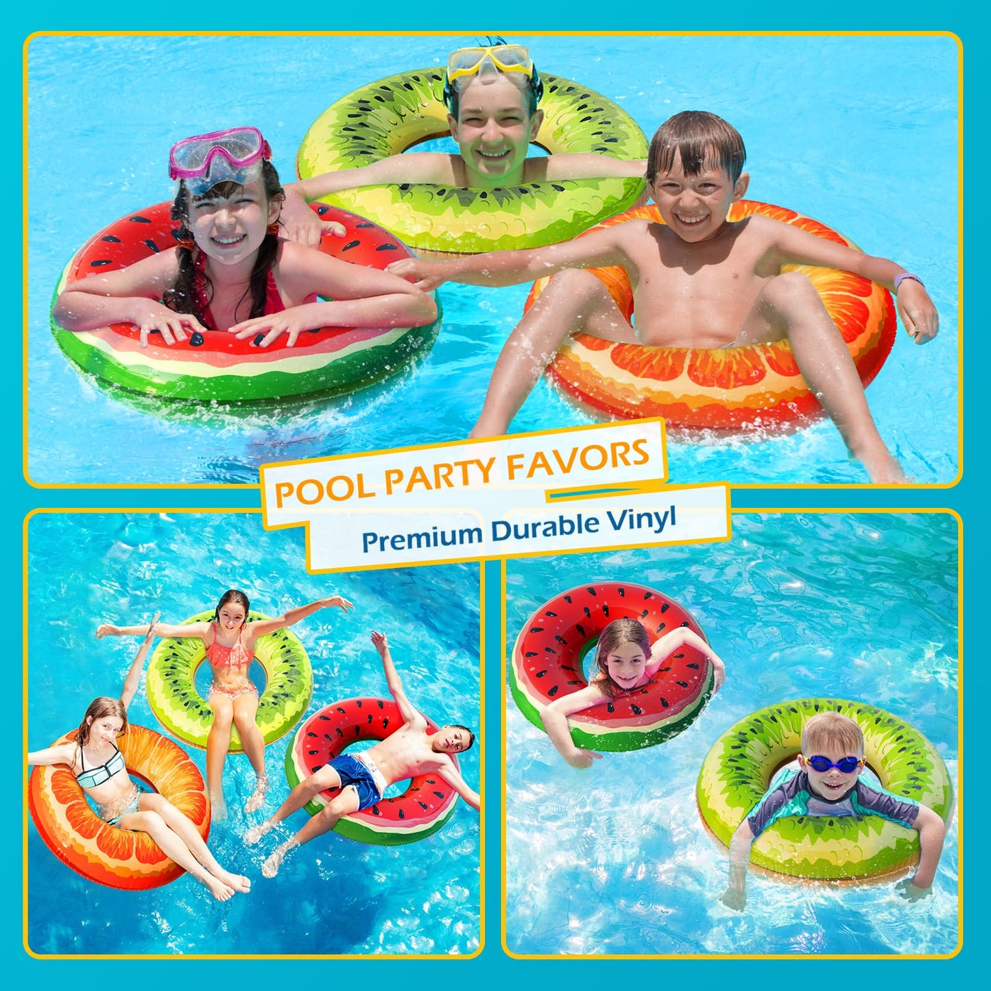 3 Pack Inflatable Pool Floats for Kids