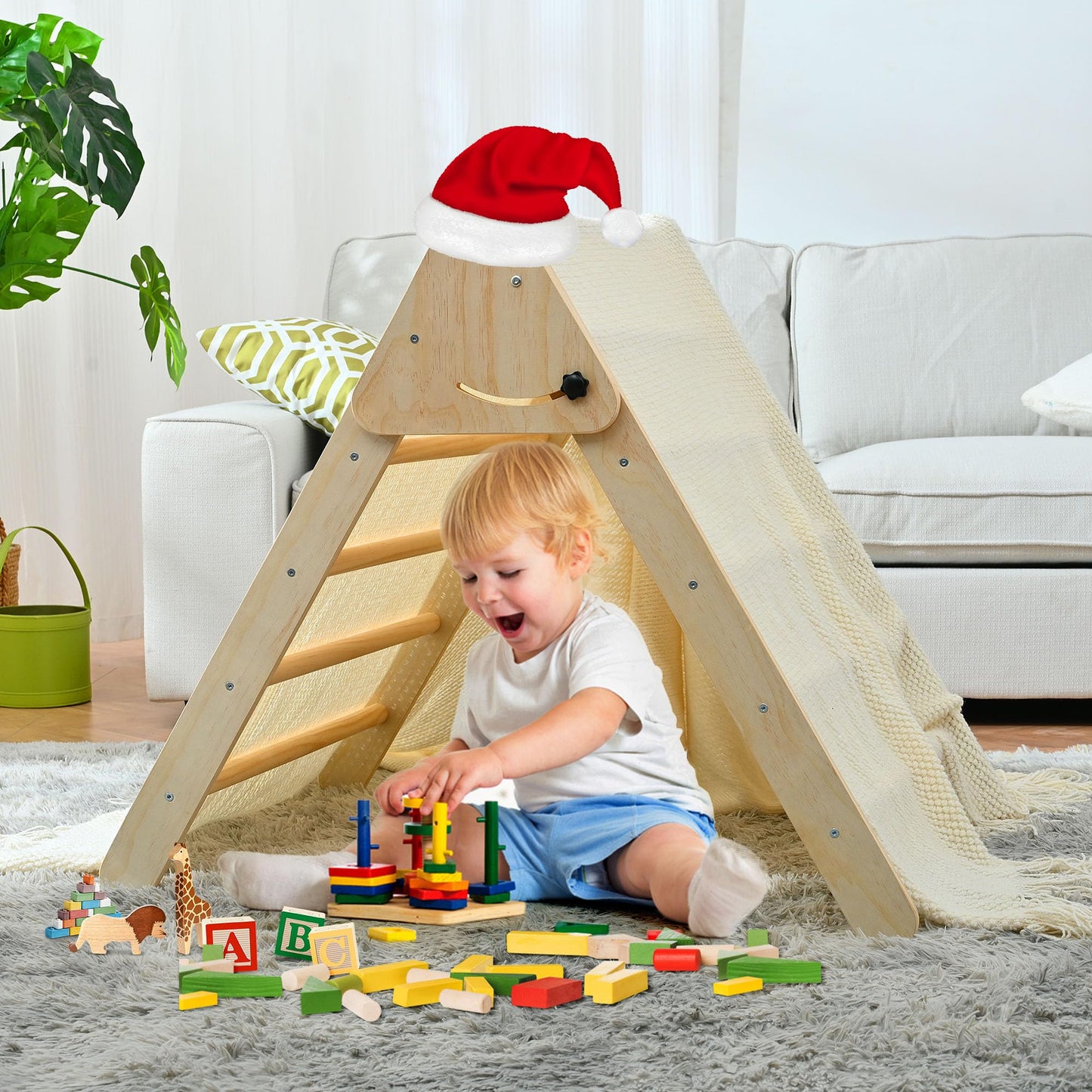 Pikler Triangle Climbing Set for Toddlers